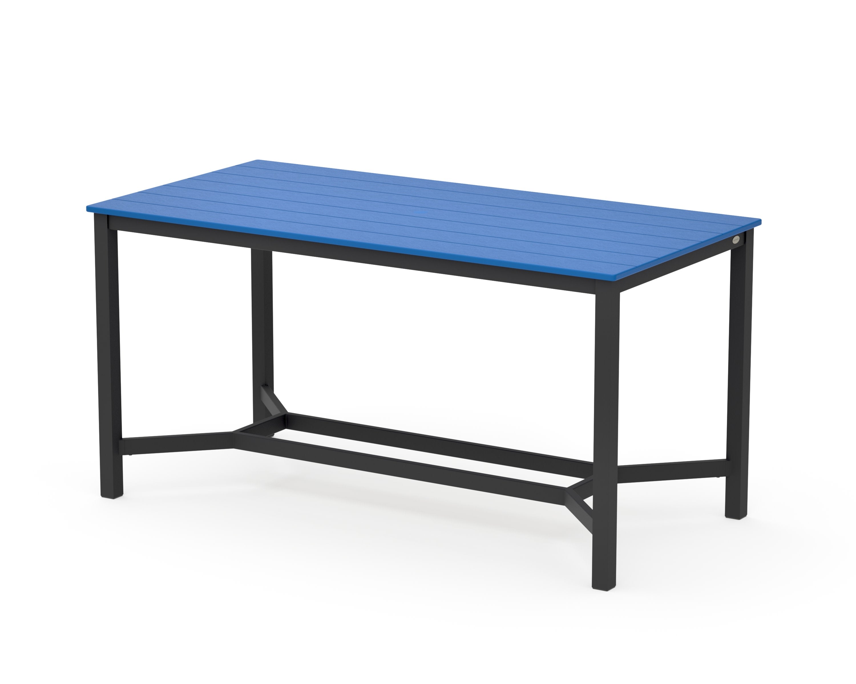 Main Street 36 x 72 Counter Table in Black / Pacific Blue