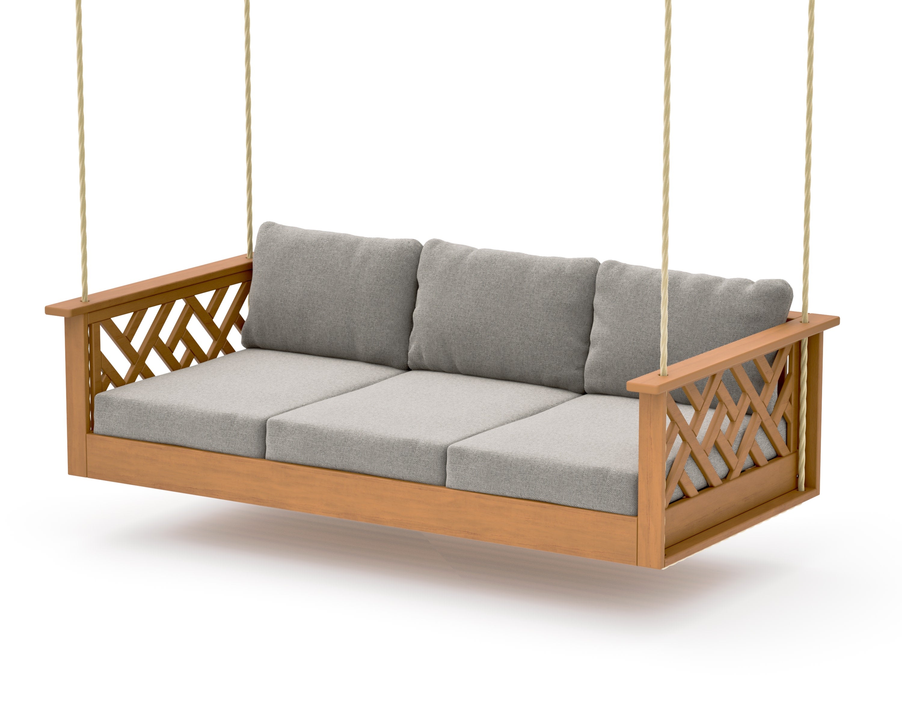 Chippendale Daybed Swing in Natural / Weathered Tweed