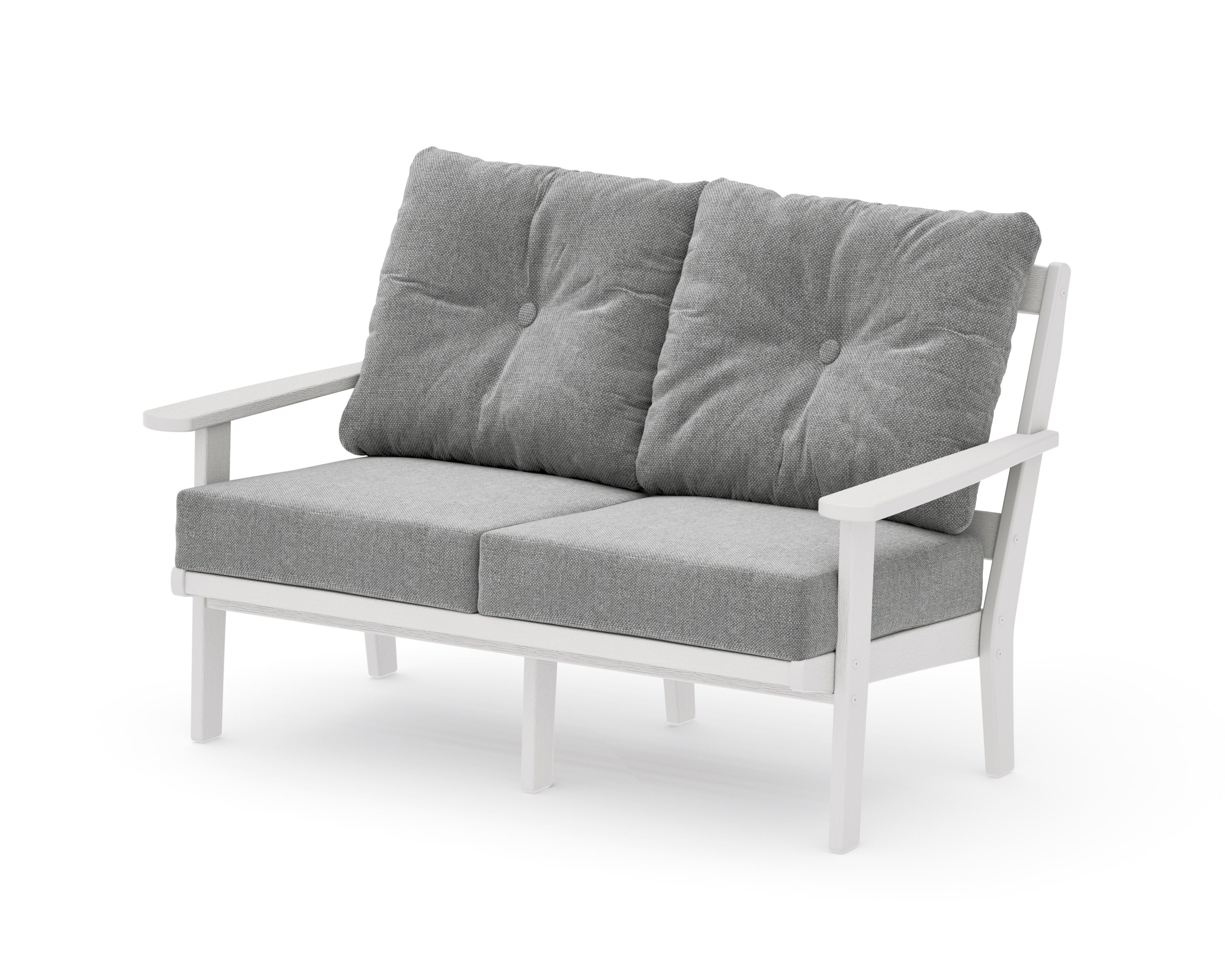 Mission Deep SeatingLoveseat in Vintage White / Grey Mist