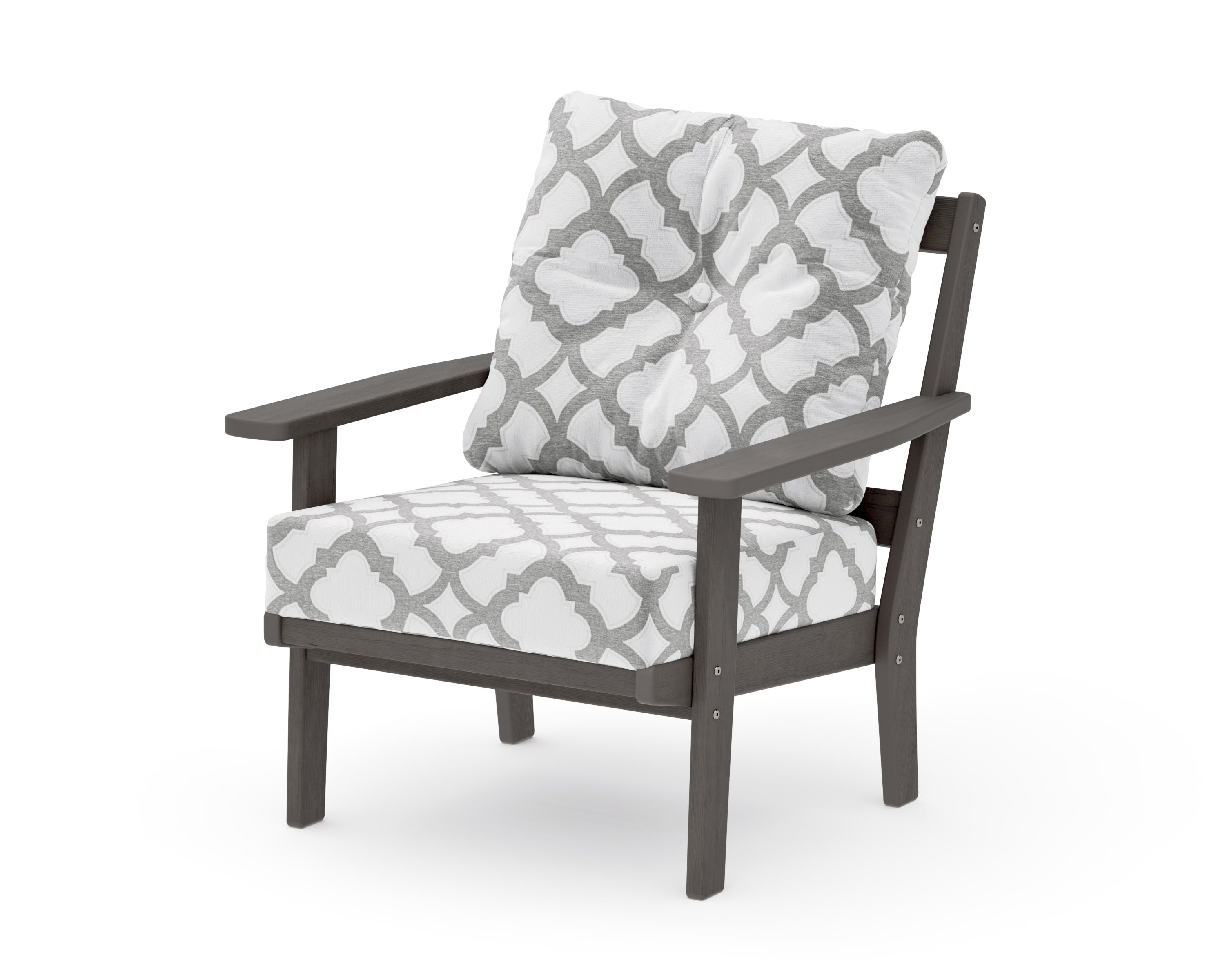 Oxford Deep Seating Chair in Driftwood / Trellis Grey Mist