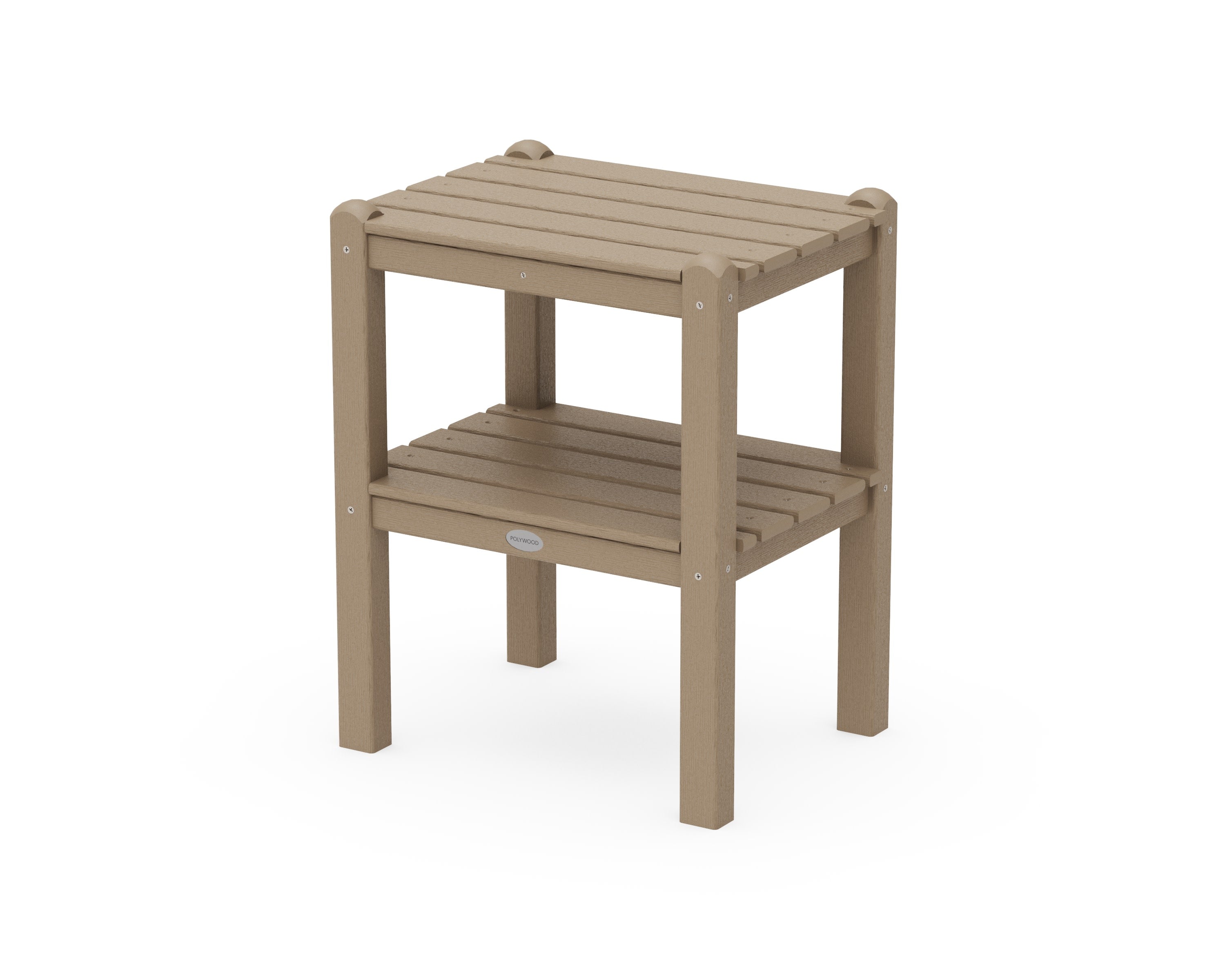 Two Shelf Side Table in Vintage Sahara