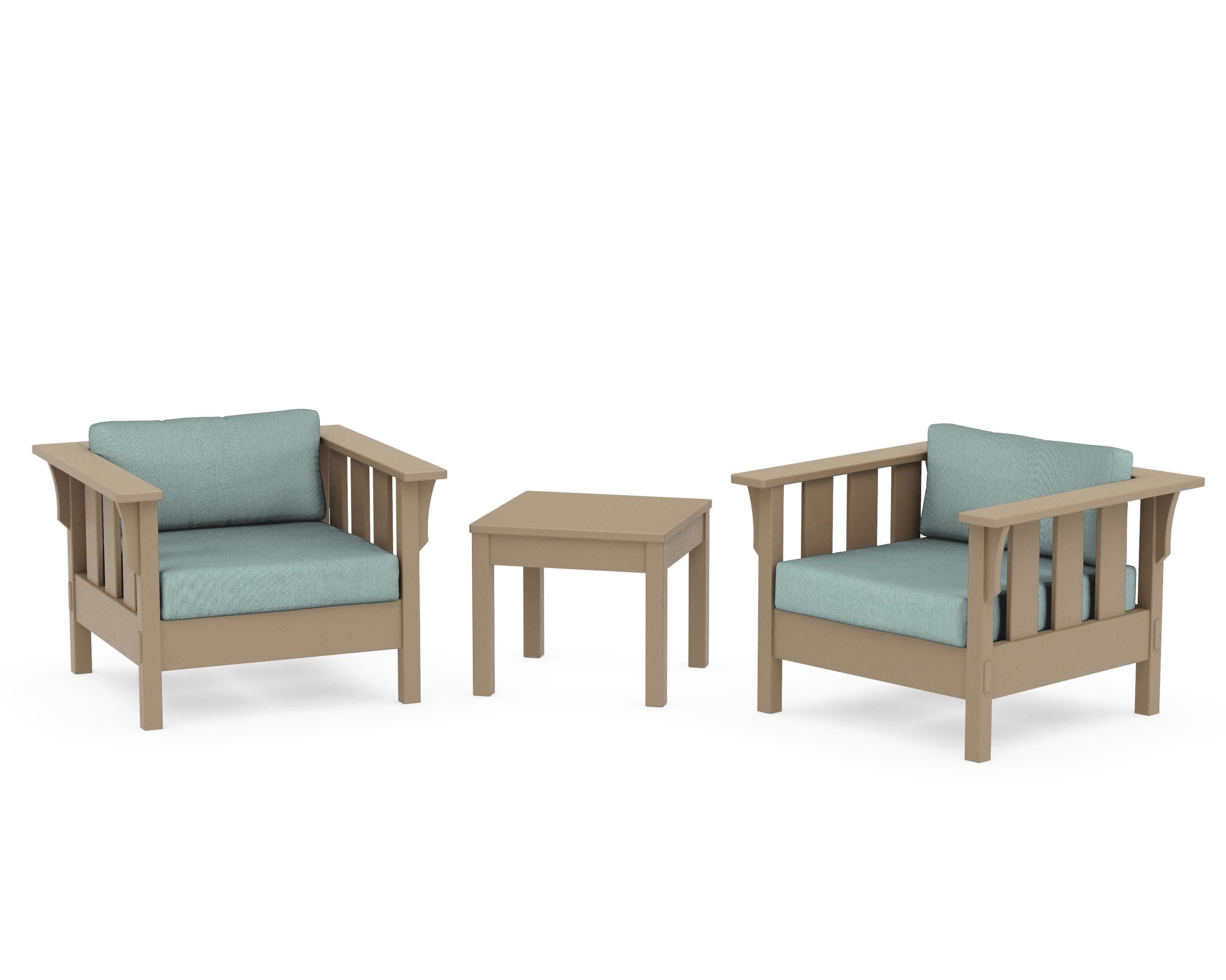 Acadia 3-Piece Deep Seating Set in Vintage Sahara / Glacier Spa