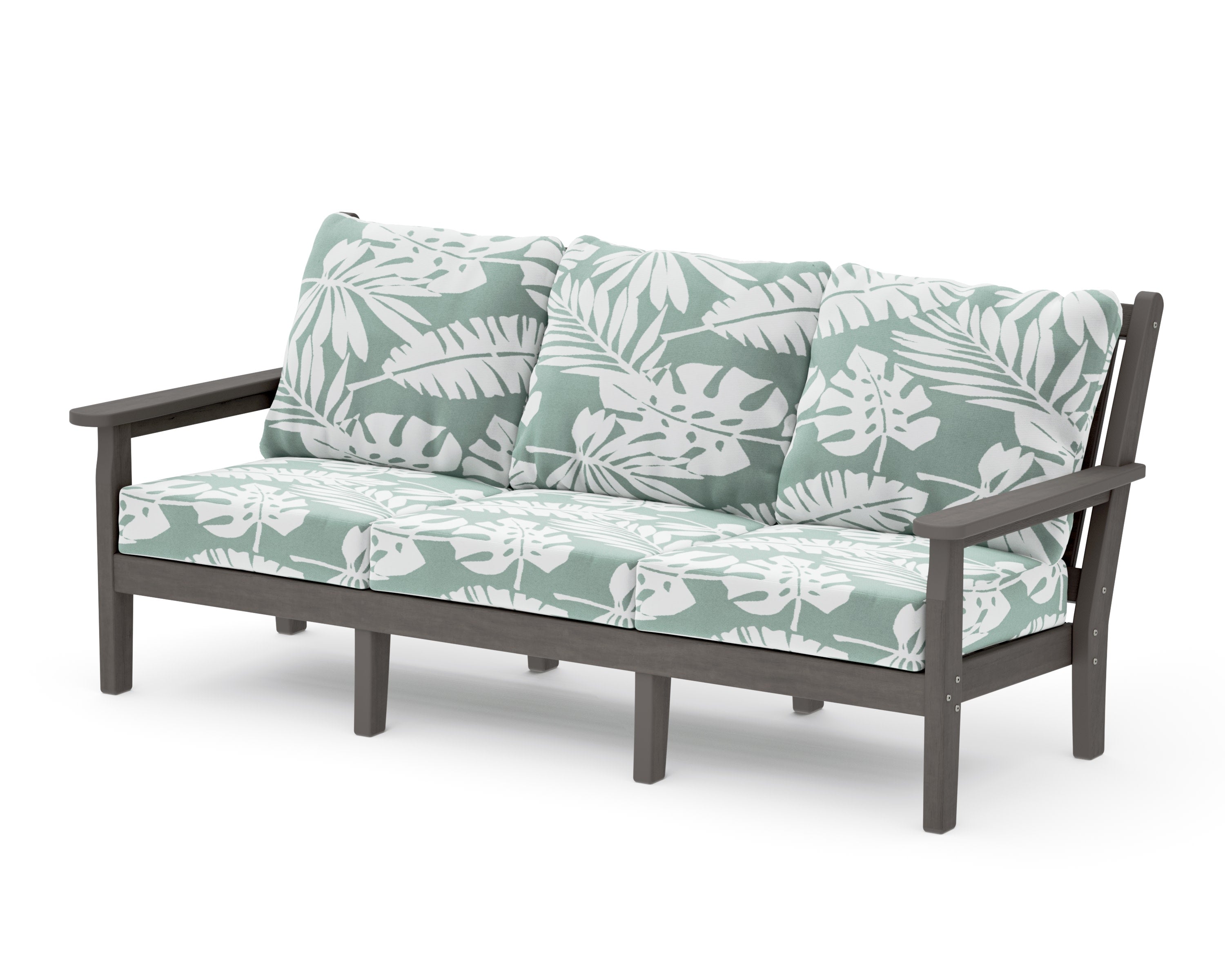 Chippendale Deep Seating Sofa in Driftwood / Leaf Glacier Spa