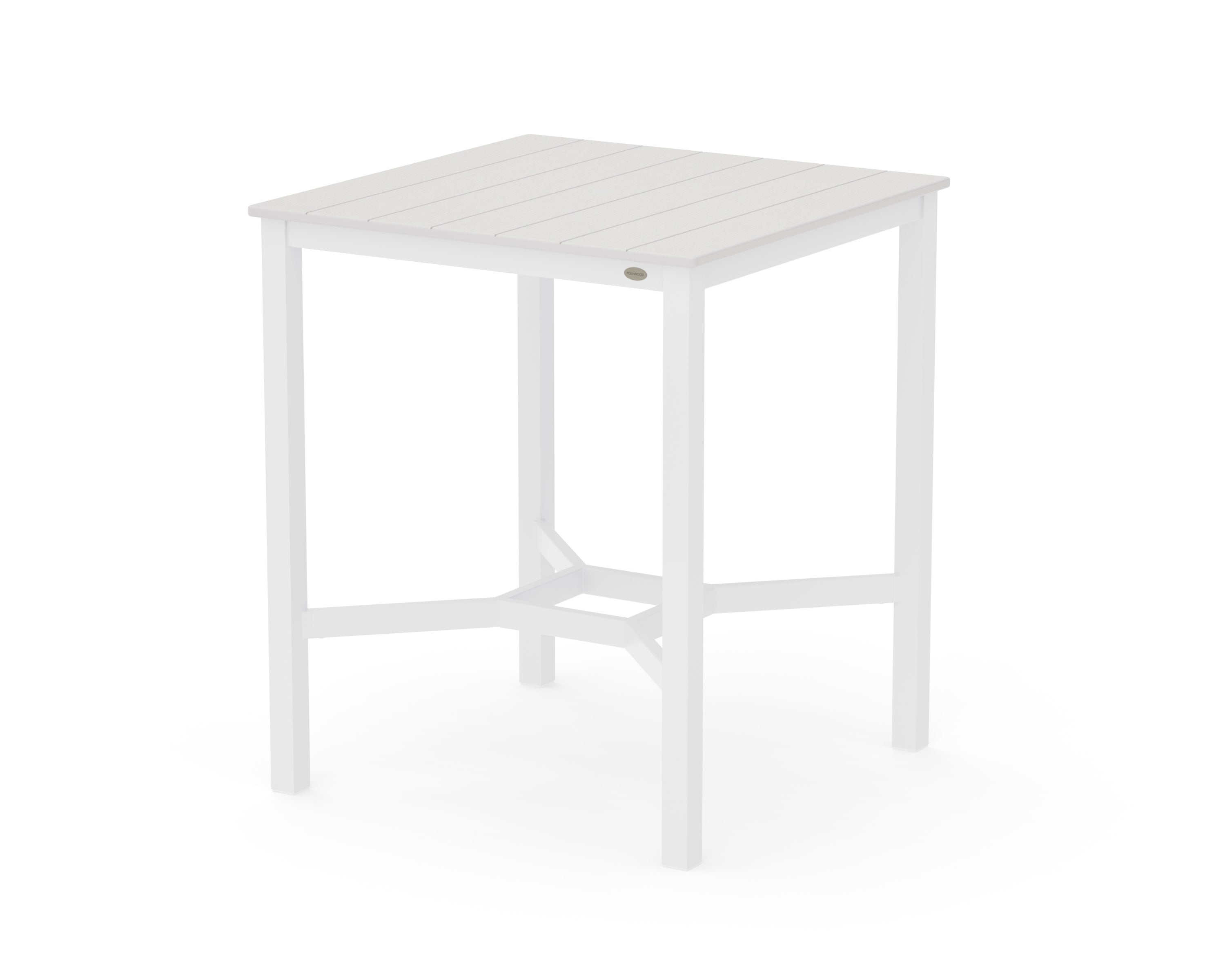 Main Street 36 x 36 Bar Table in White / Vintage White