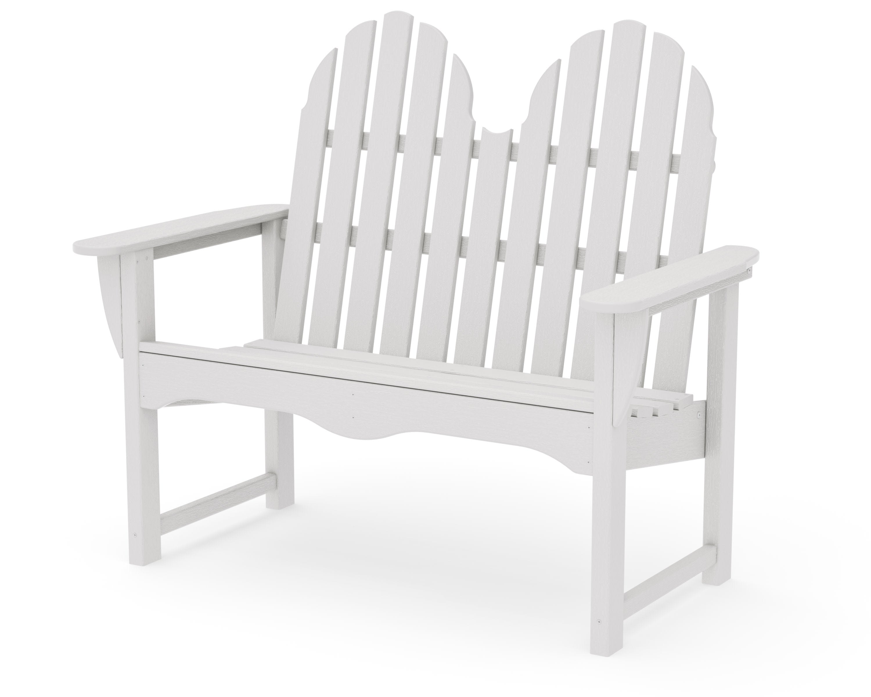 Classic Adirondack 48" Bench in Vintage White