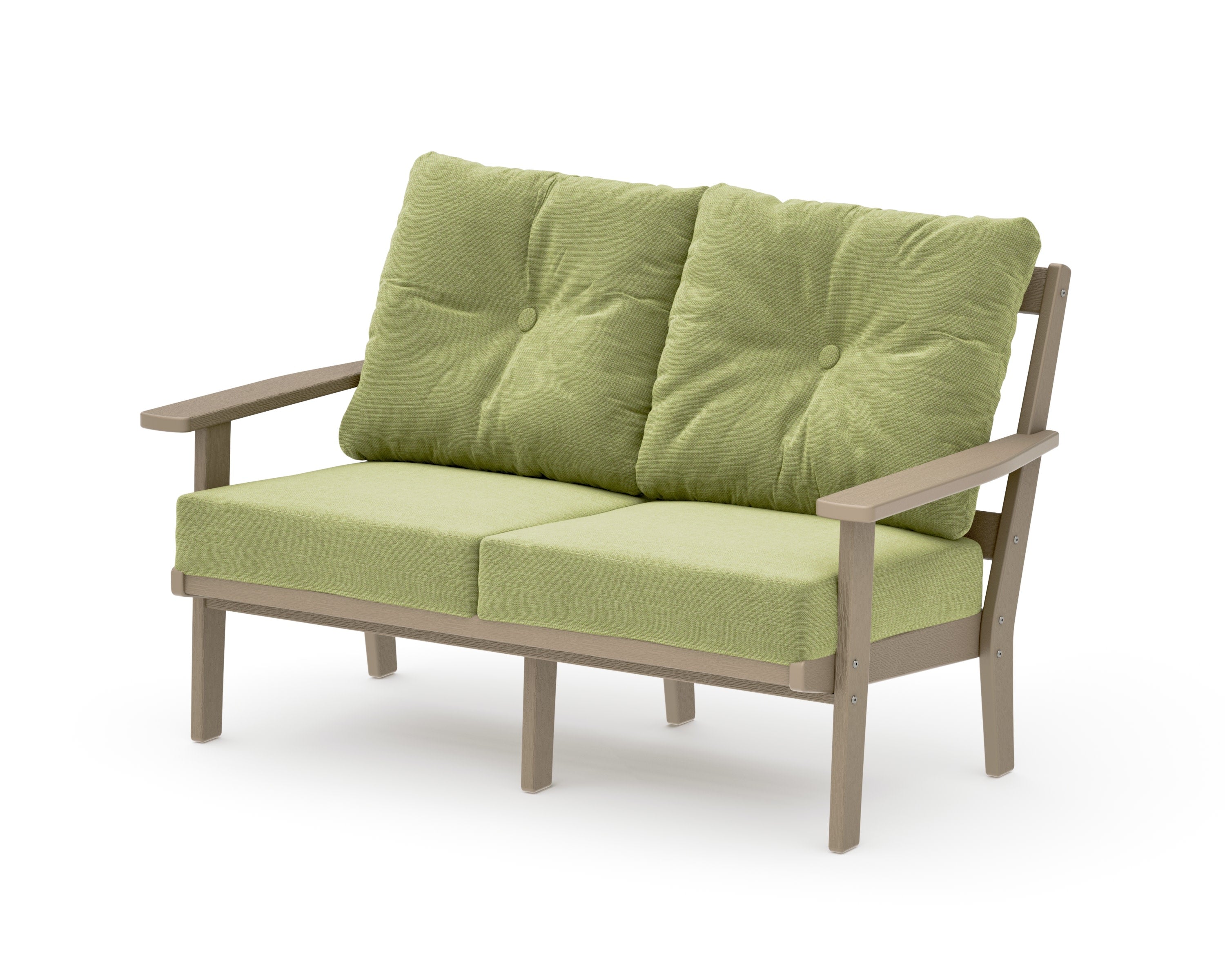 Oxford Deep SeatingLoveseat in Vintage Sahara / Chartreuse Boucle