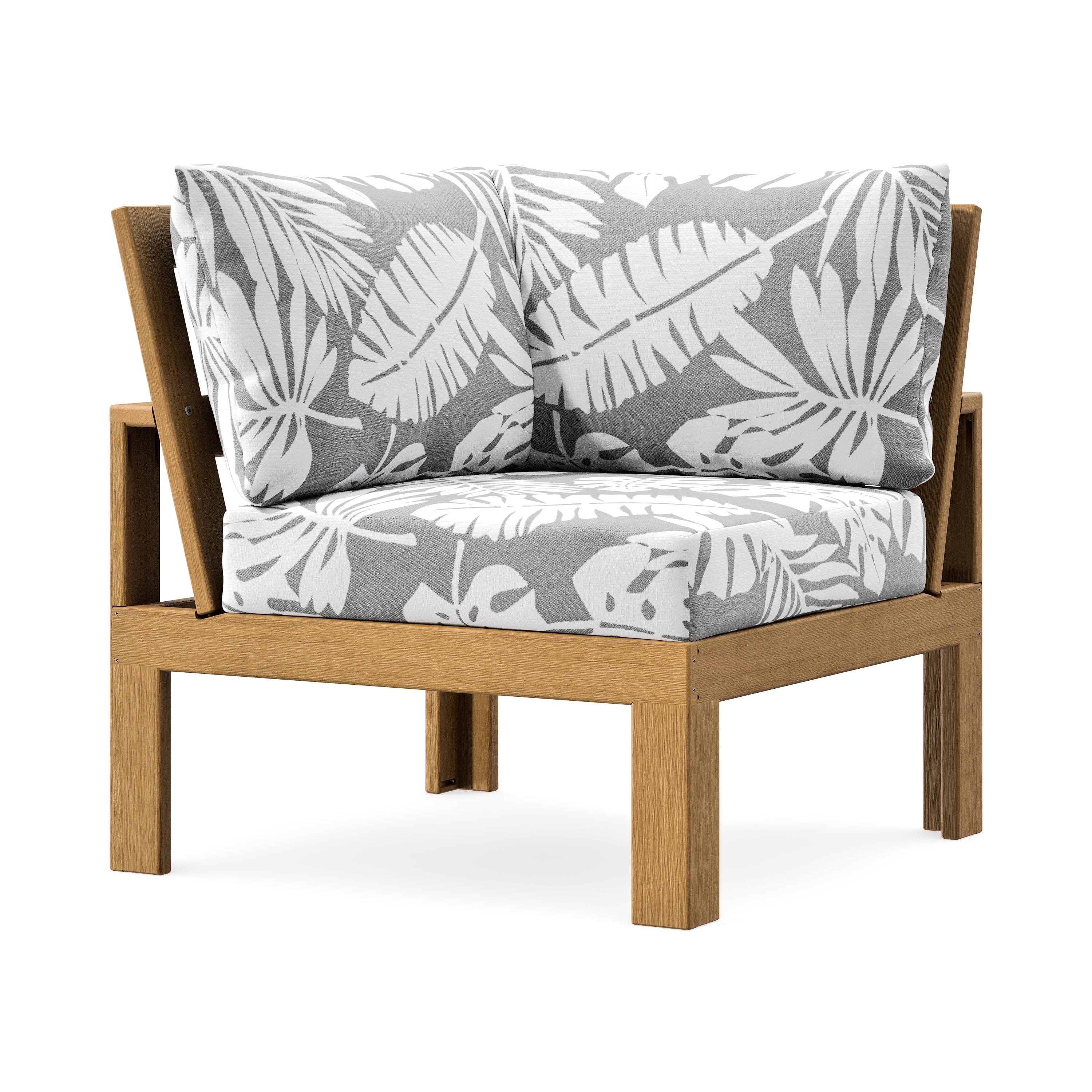 Modular Corner Chair in Natural / Leaf Grey Mist