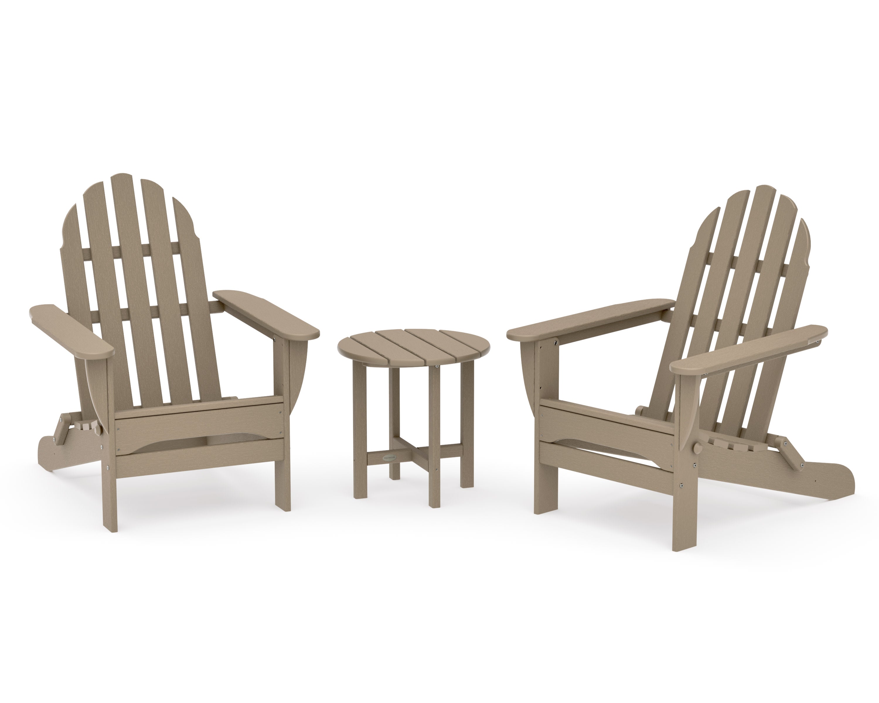 Classic Folding Adirondack 3-Piece Set in Vintage Sahara