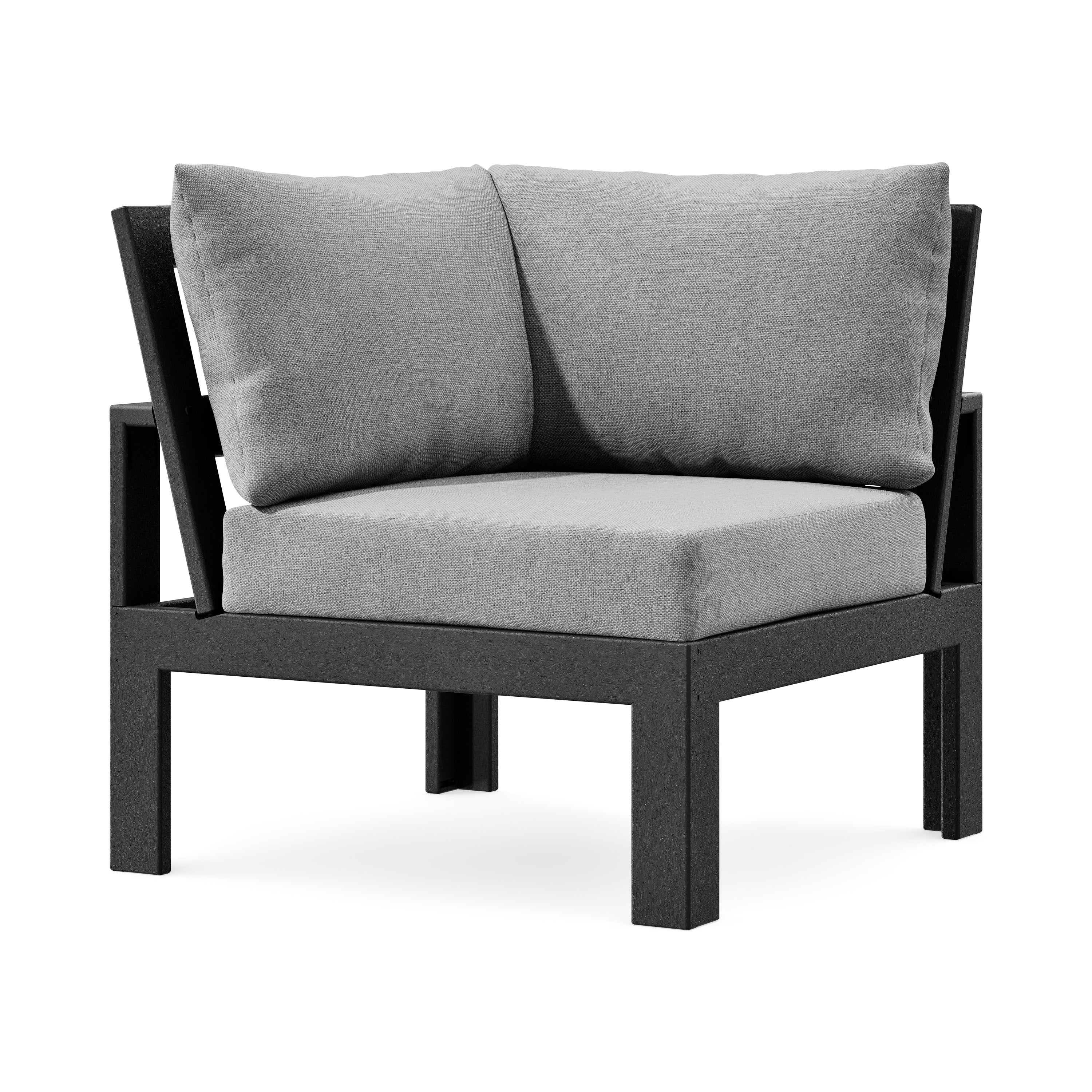 Modular Corner Chair in Black / Grey Mist
