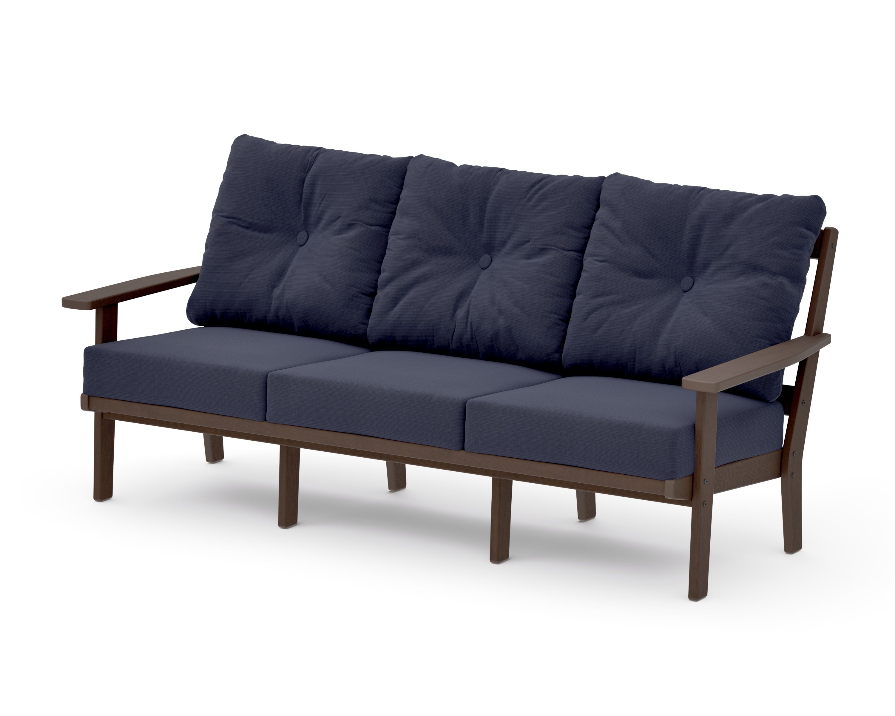 Oxford Deep Seating Sofa in Kona / Navy Linen
