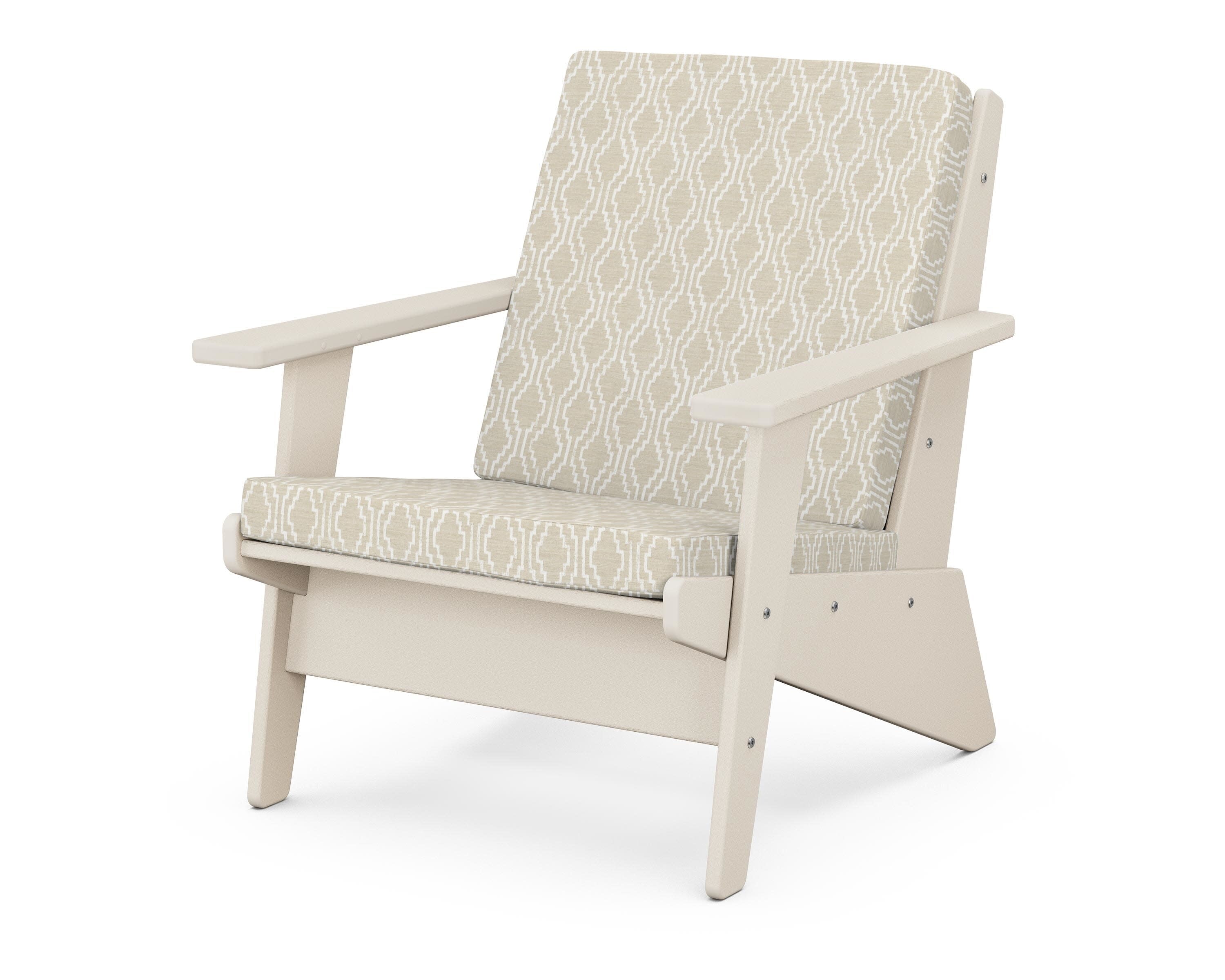 Riviera Modern Lounge Chair in Sand / Solve Linen