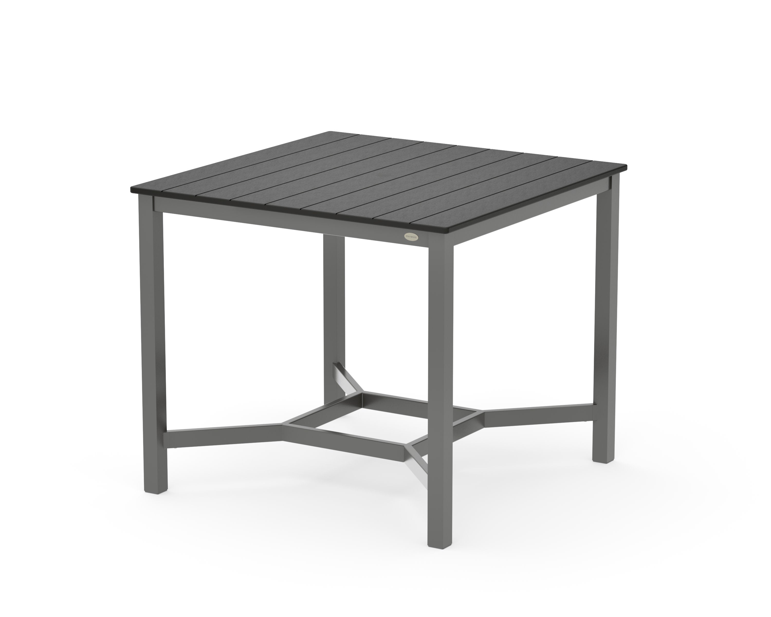 Main Street 42 x 42 Counter Table in Charcoal / Black