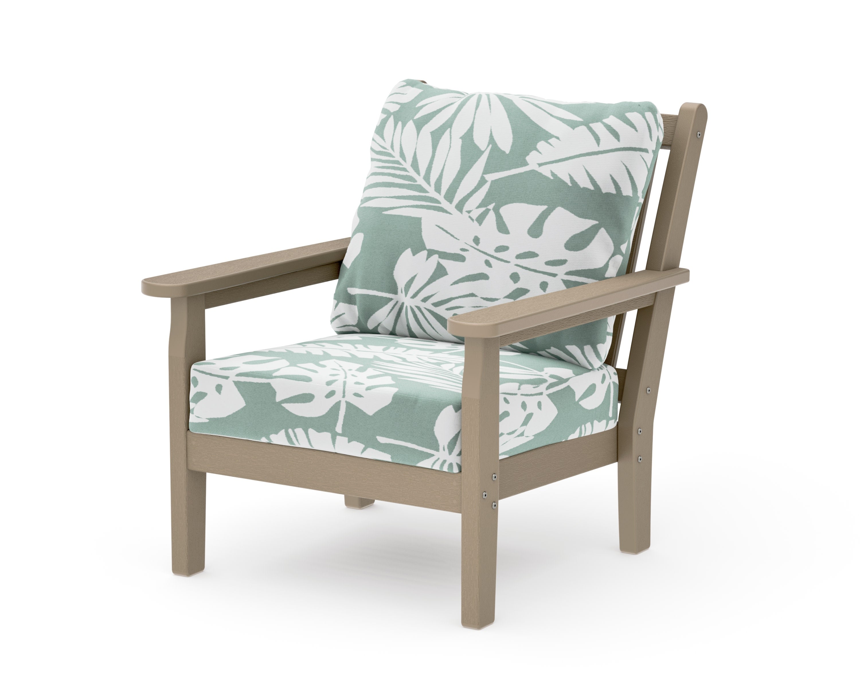 Chippendale Deep Seating Chair in Vintage Sahara / Leaf Glacier Spa
