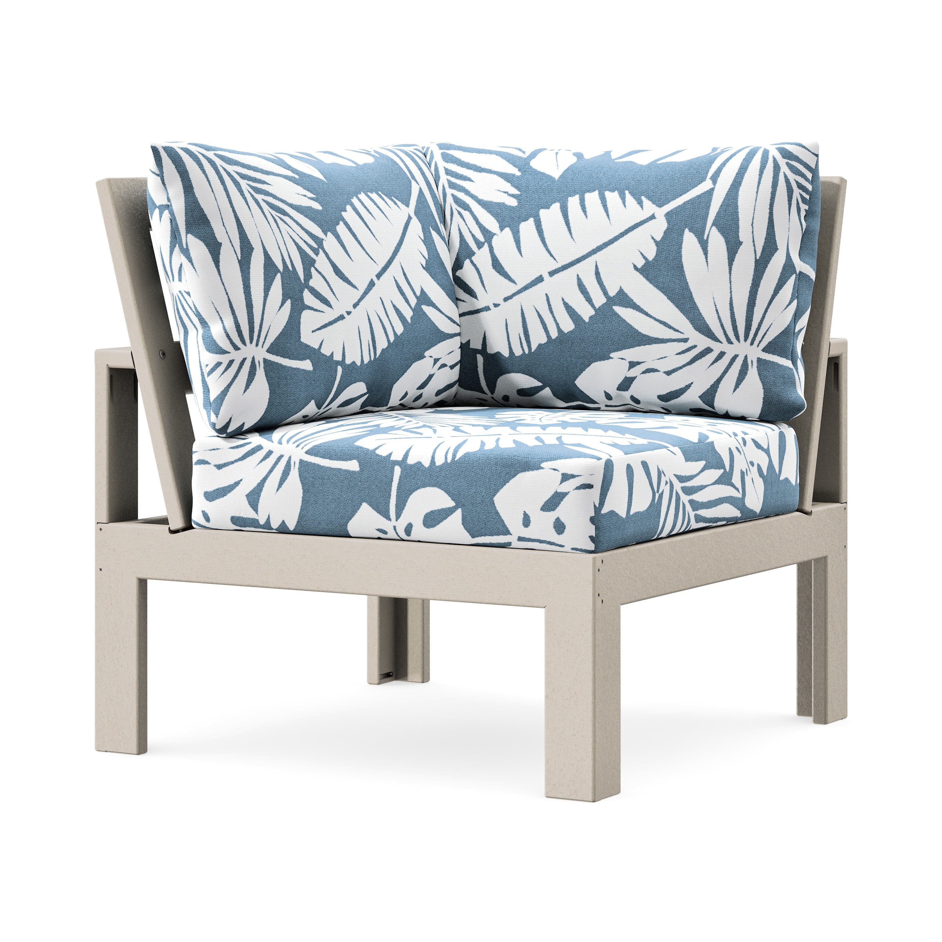 Modular Corner Chair in Sand / Leaf Sky Blue