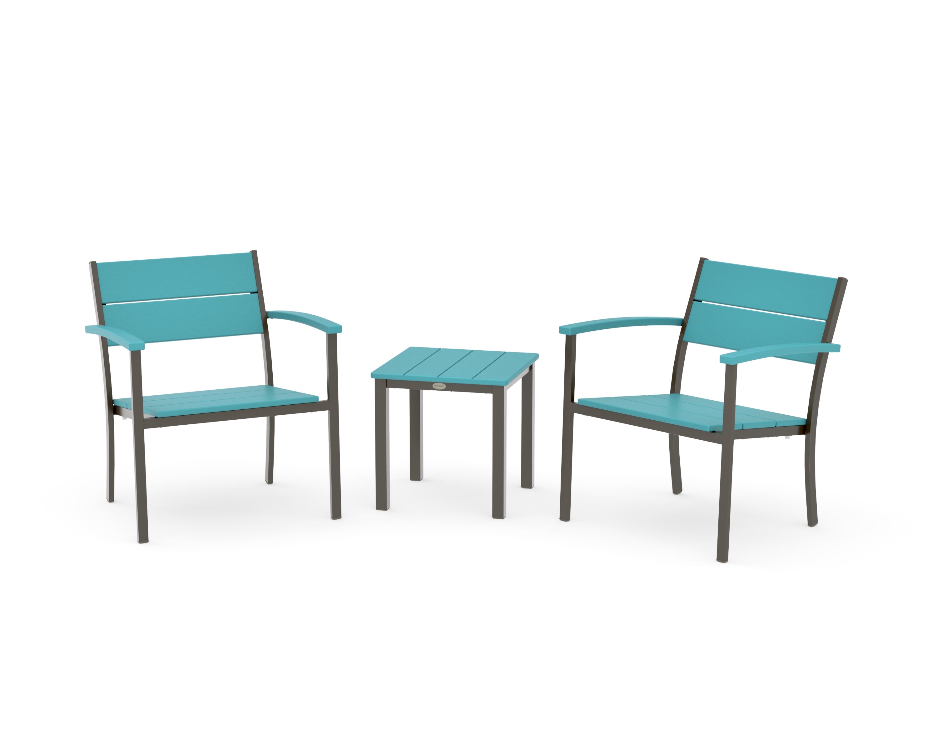 Main Street 3-Piece Lounge Chair Set in Bronze / Aruba