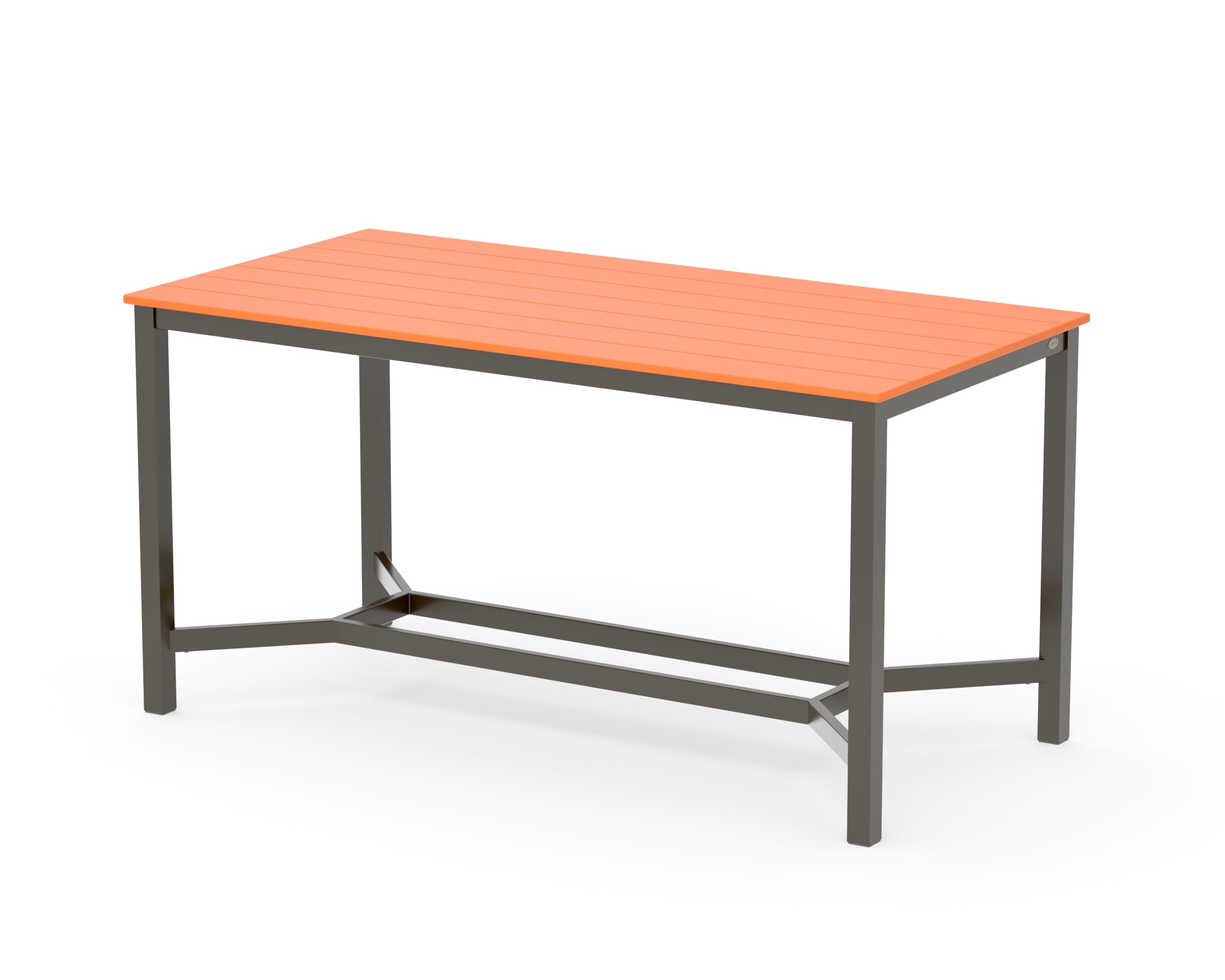 Main Street 36 x 72 Counter Table in Bronze / Tangerine