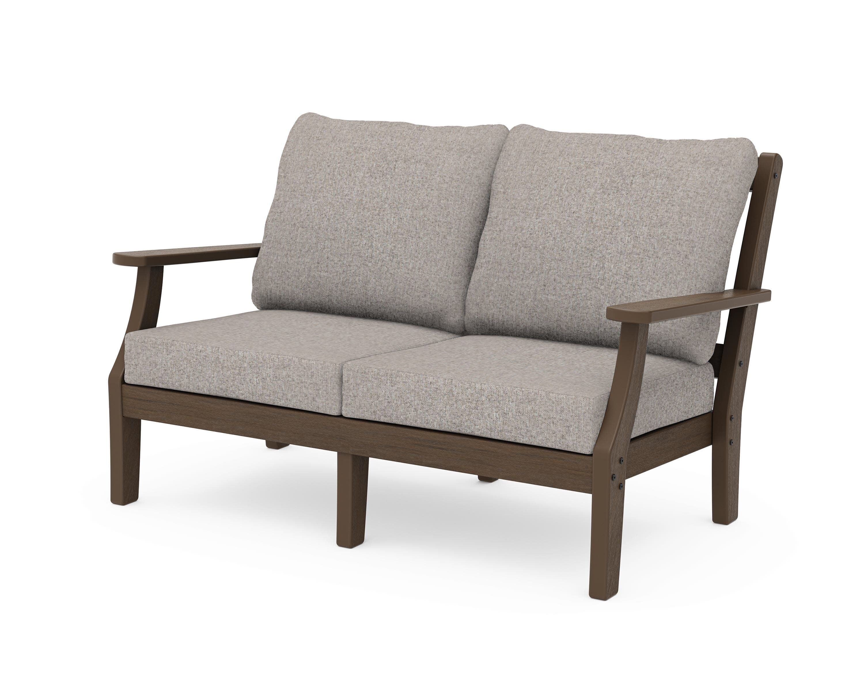Chinoiserie Deep Seating Loveseat in Kona / Weathered Tweed