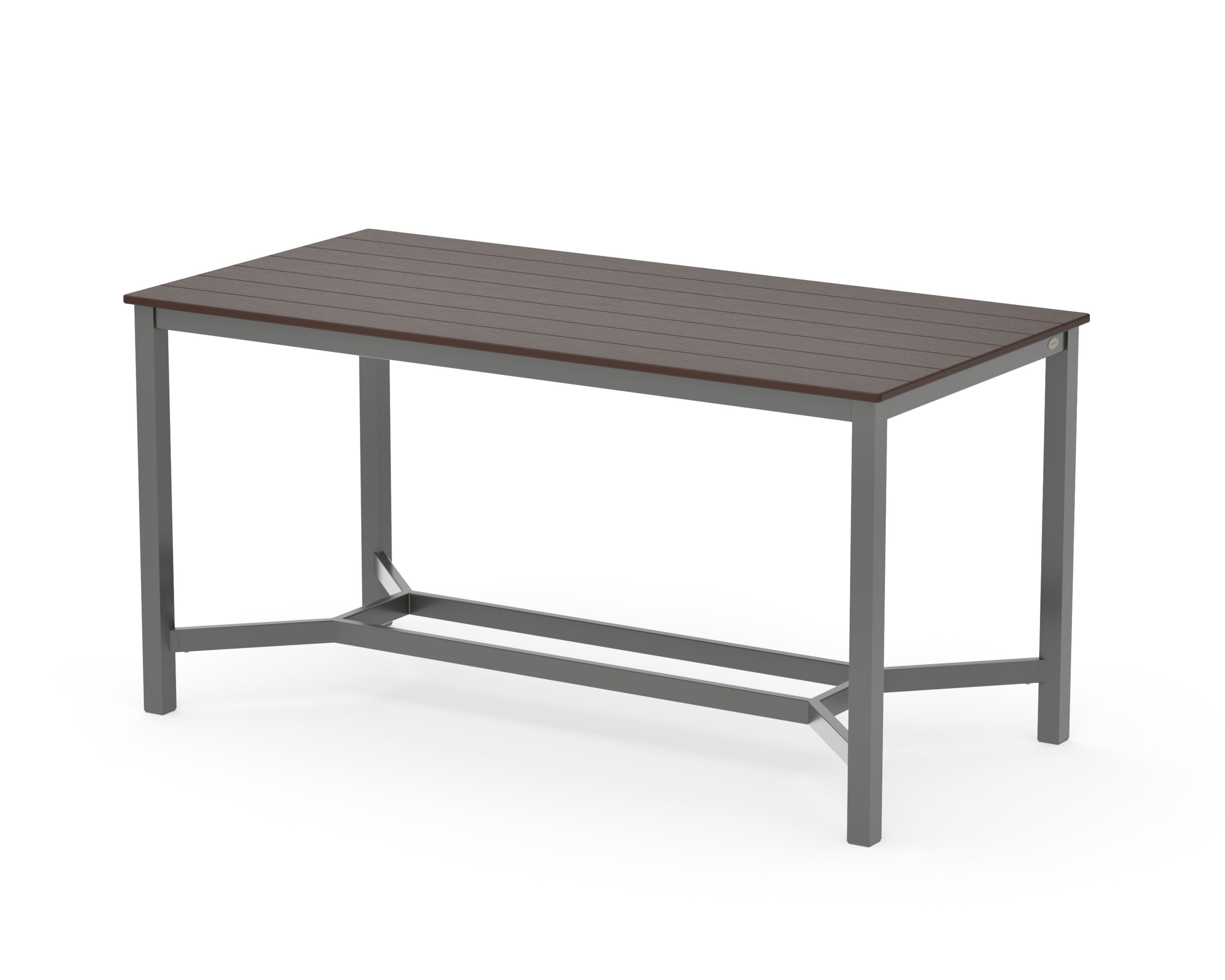 Main Street 36 x 72 Counter Table in Charcoal / Mahogany