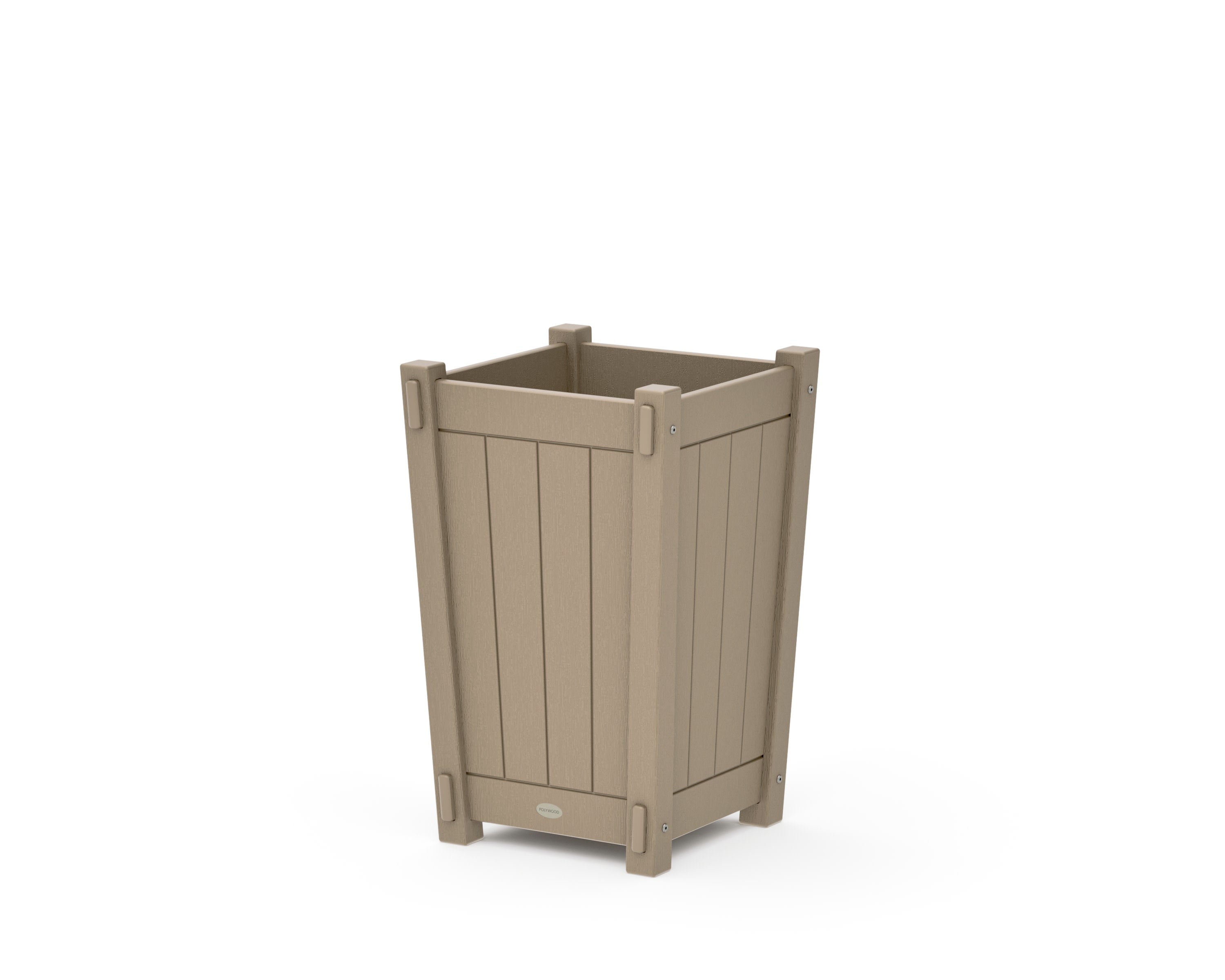 Vineyard Tapered Square Short Planter Box in Vintage Sahara