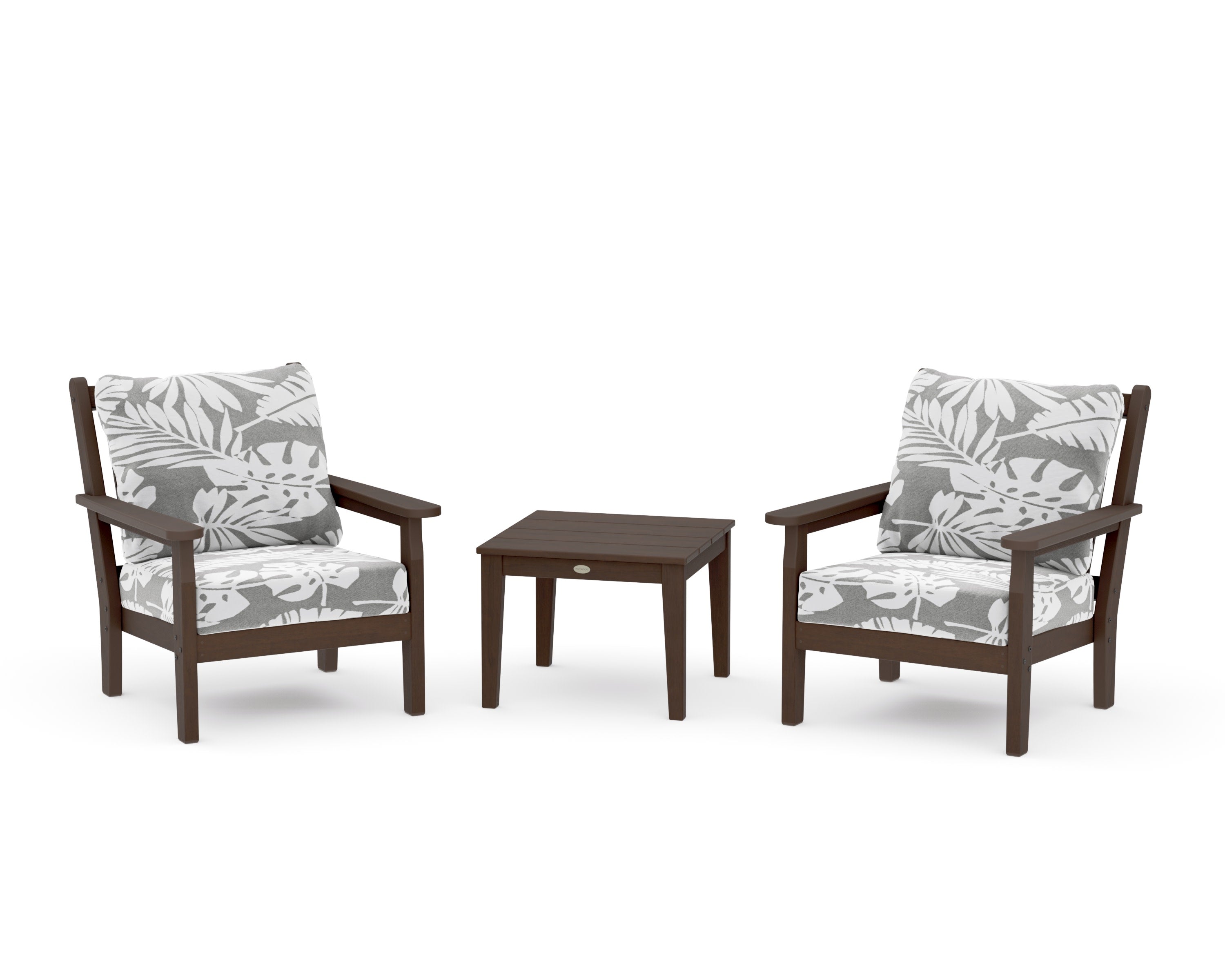 Chippendale 3-Piece Deep Seating Set in Kona / Leaf Grey Mist