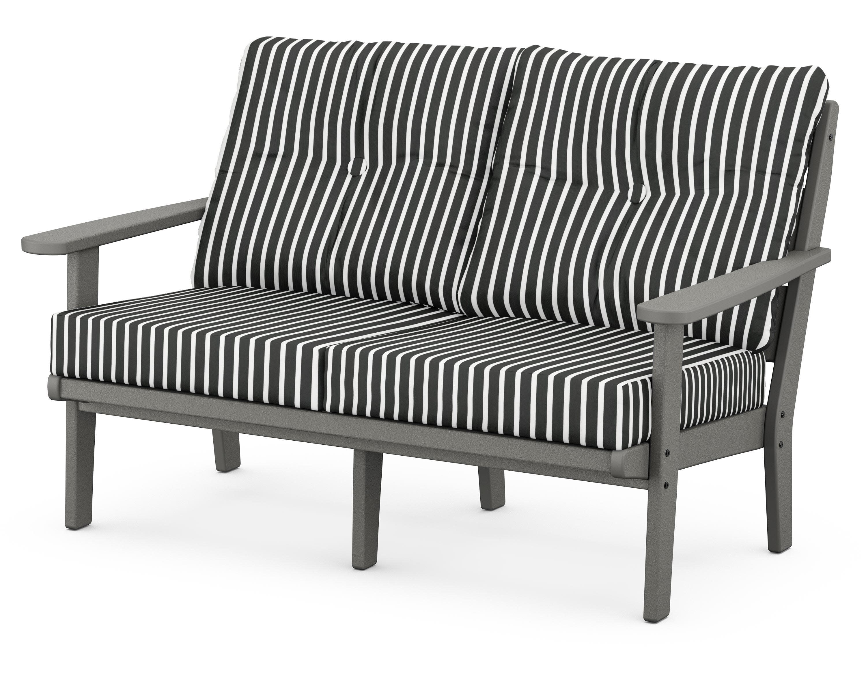 Lakeside Deep Seating Loveseat in Slate Grey / Shore Classic
