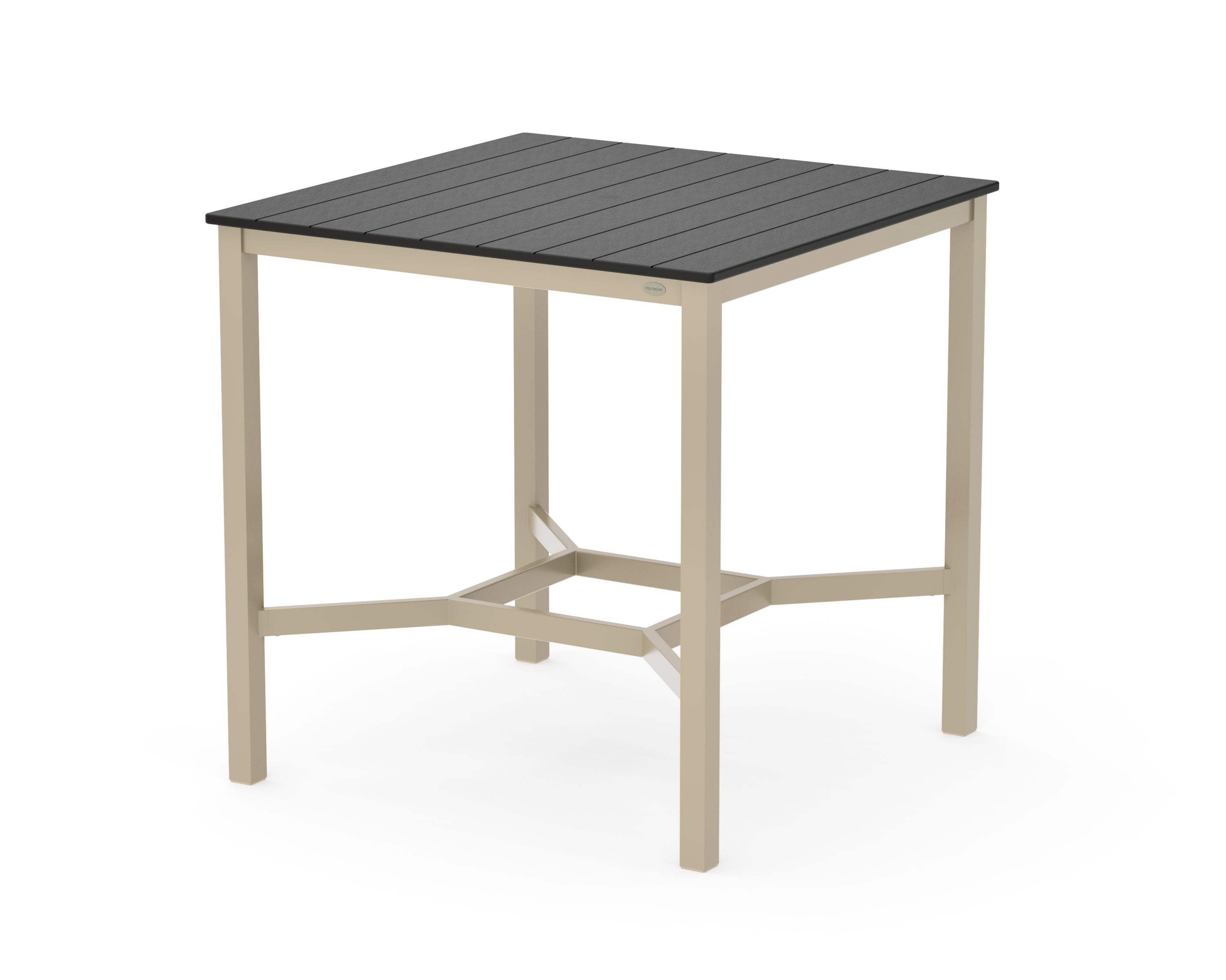 Main Street 42 x 42 Bar Table in Sand / Black