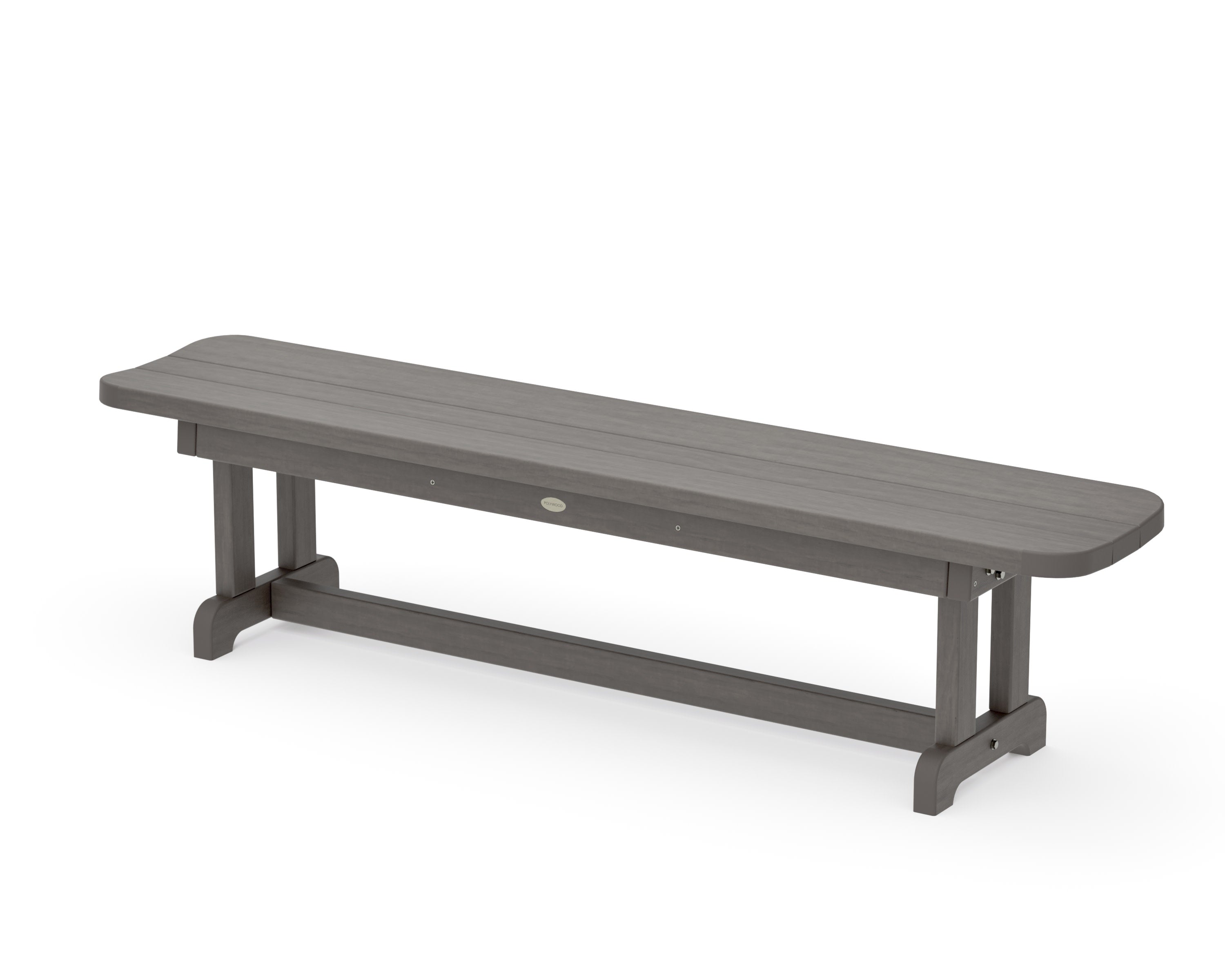 Park 72" Harvester Backless Bench in Driftwood