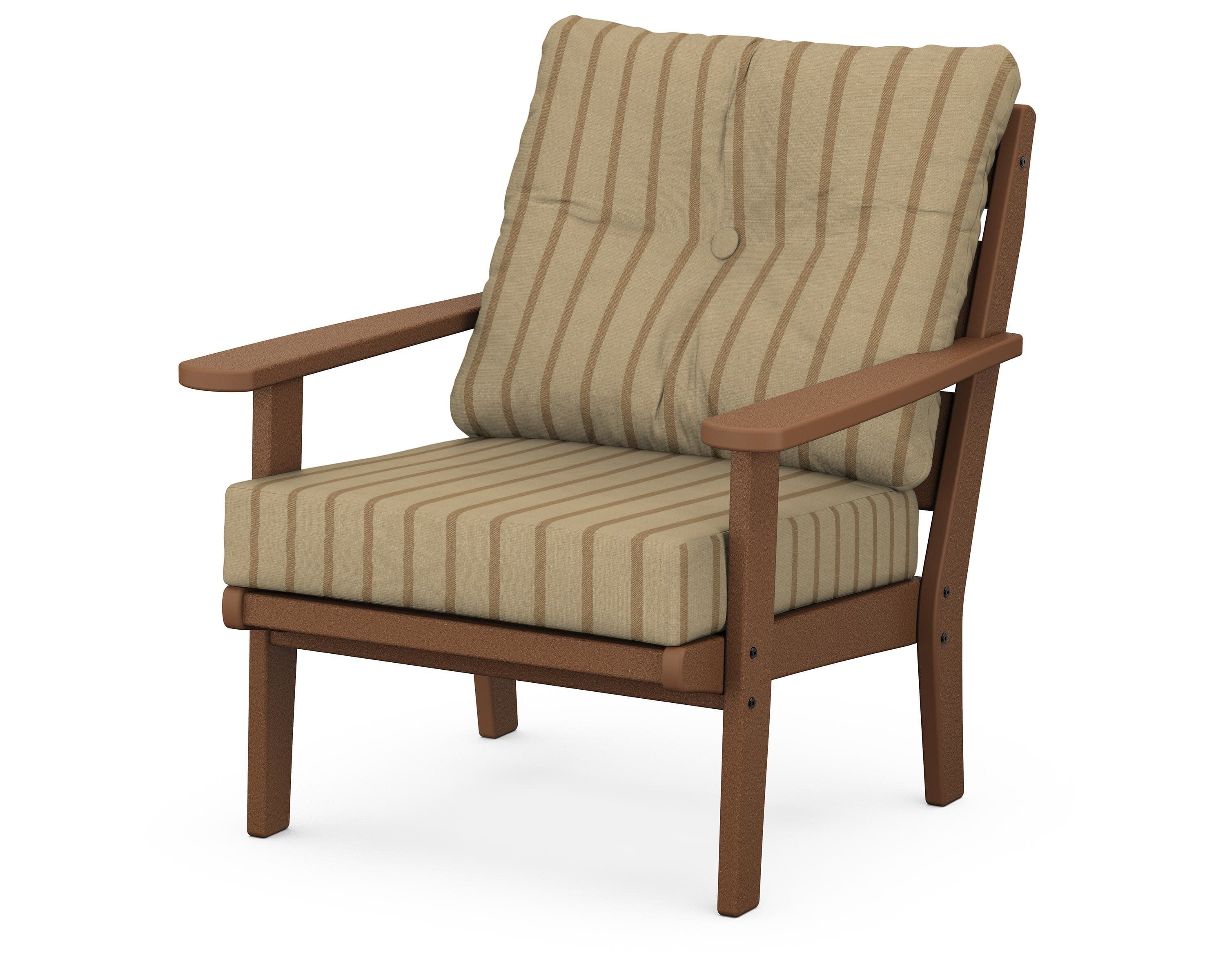 Lakeside Deep Seating Chair in Teak / Unwind Driftwood
