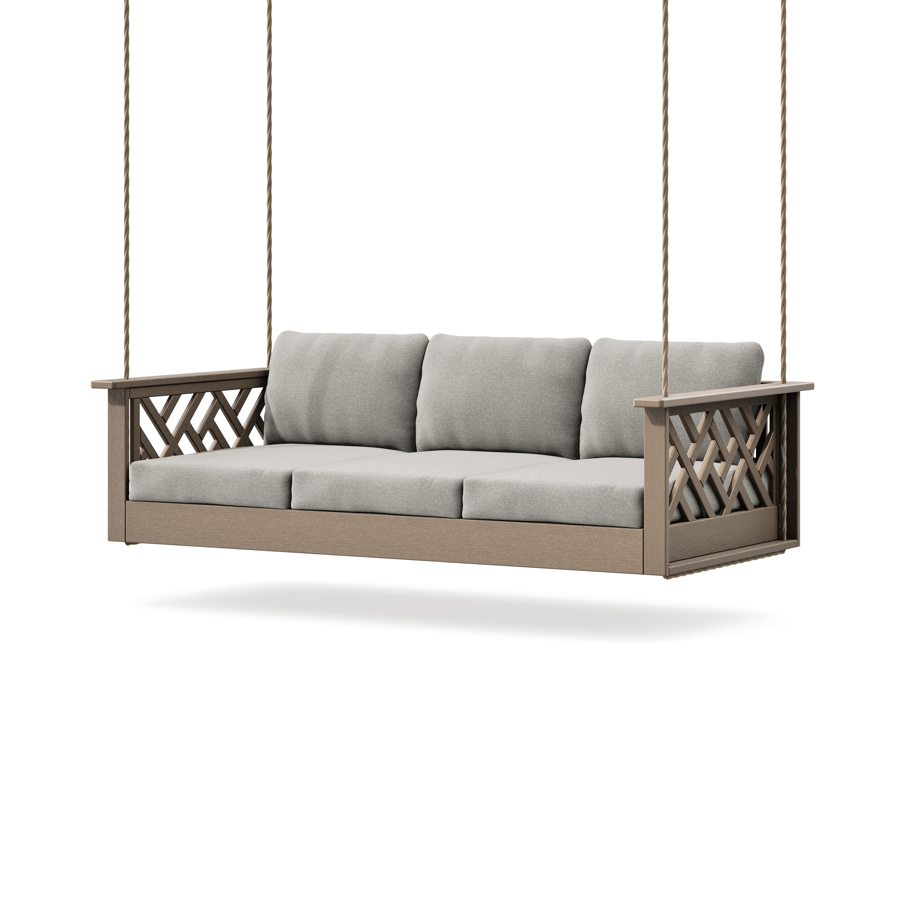 Chippendale Daybed Swing in Vintage Sahara / Weathered Tweed