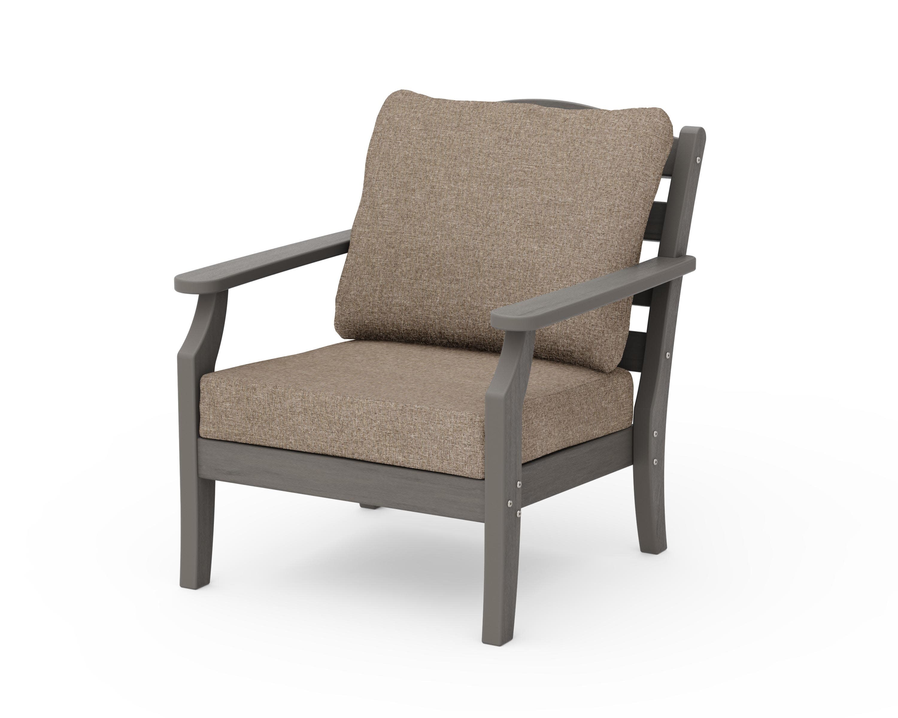Savannah Deep Seating Chair in Driftwood / Spiced Burlap