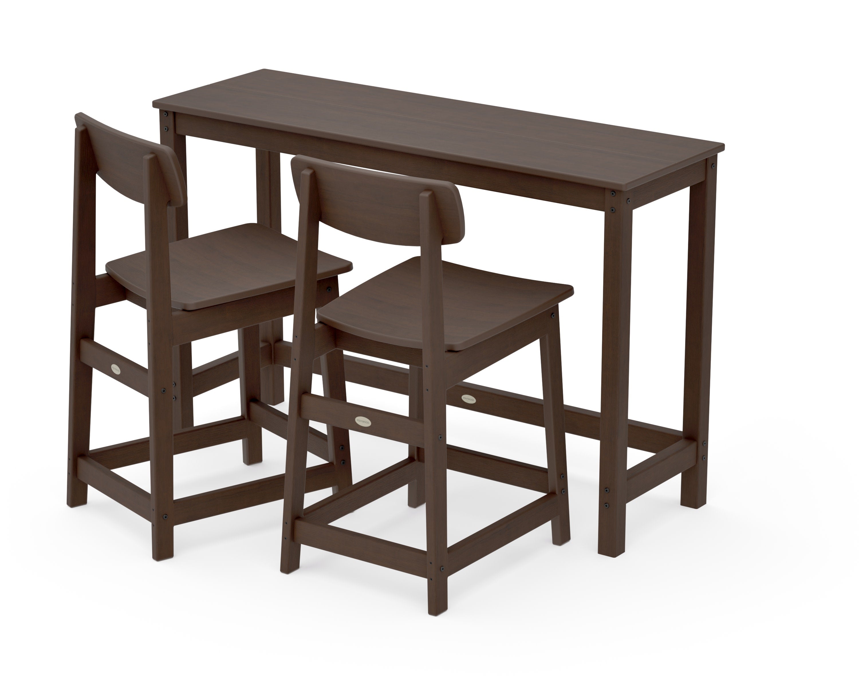 Modern Studio Urban Counter Chair 3-Piece Balcony Set in Kona