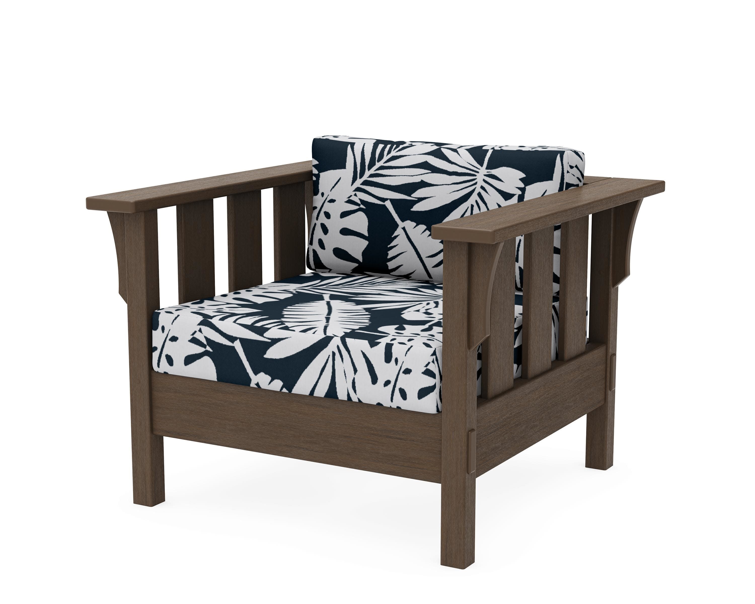 Acadia Deep Seating Chair in Kona / Leaf Marine Indigo