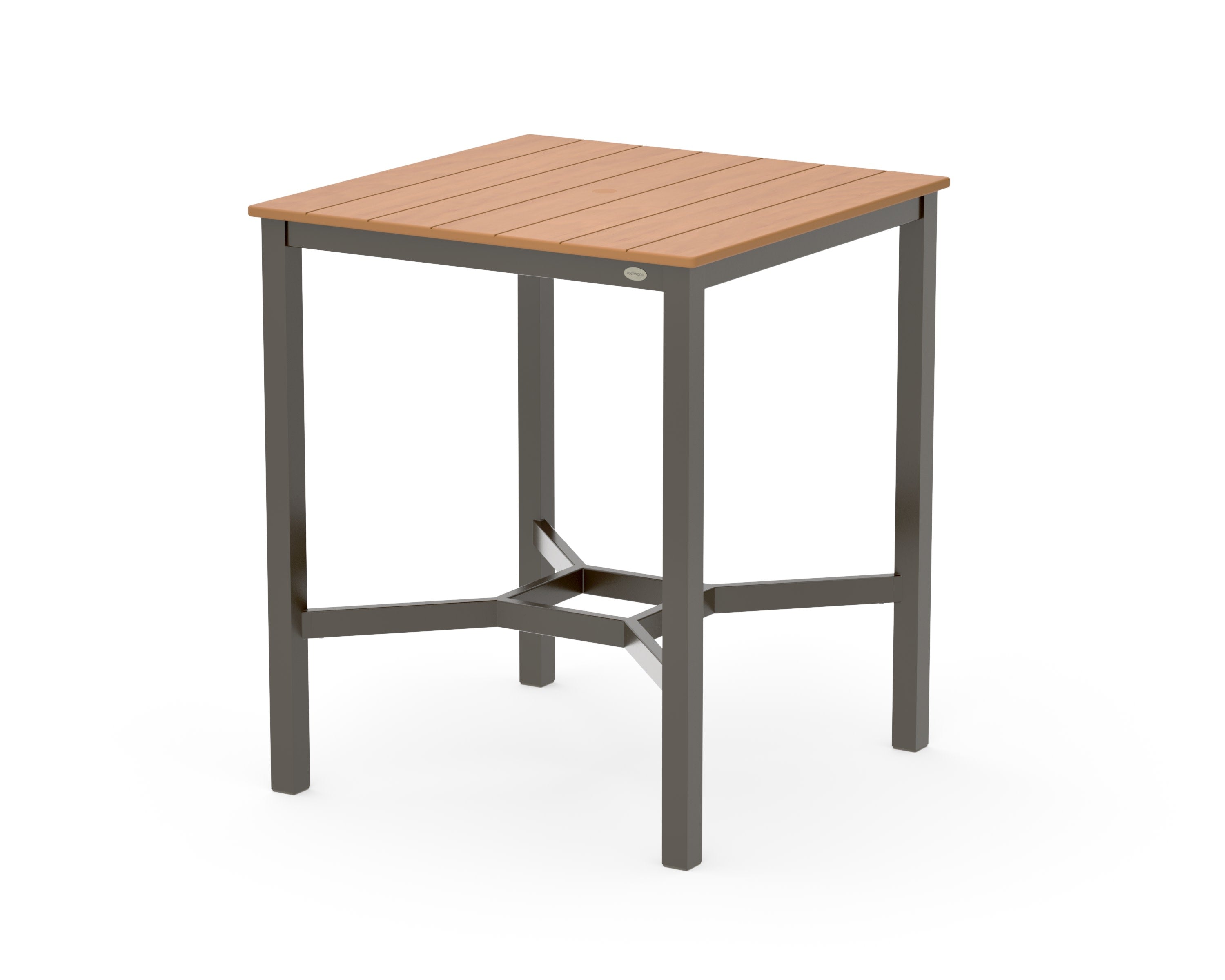 Main Street 36 x 36 Bar Table in Bronze / Natural