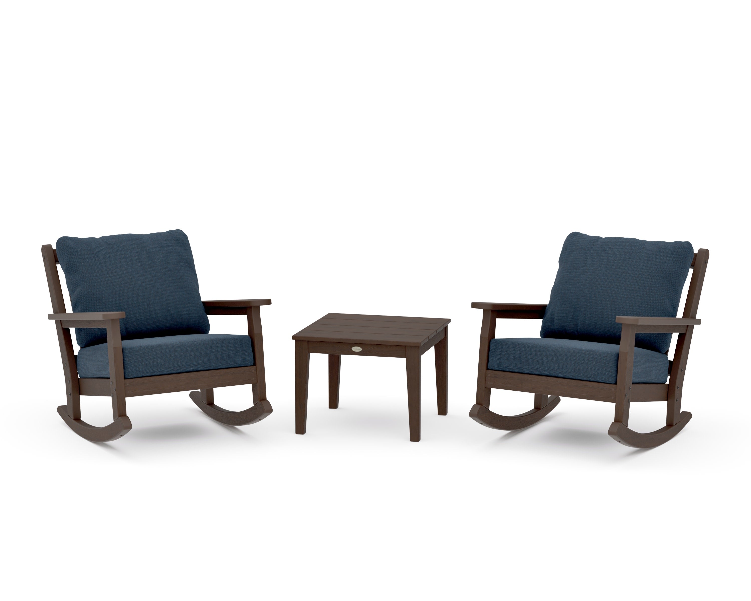 Chippendale 3-Piece Deep Seating Rocker Set in Kona / Marine Indigo