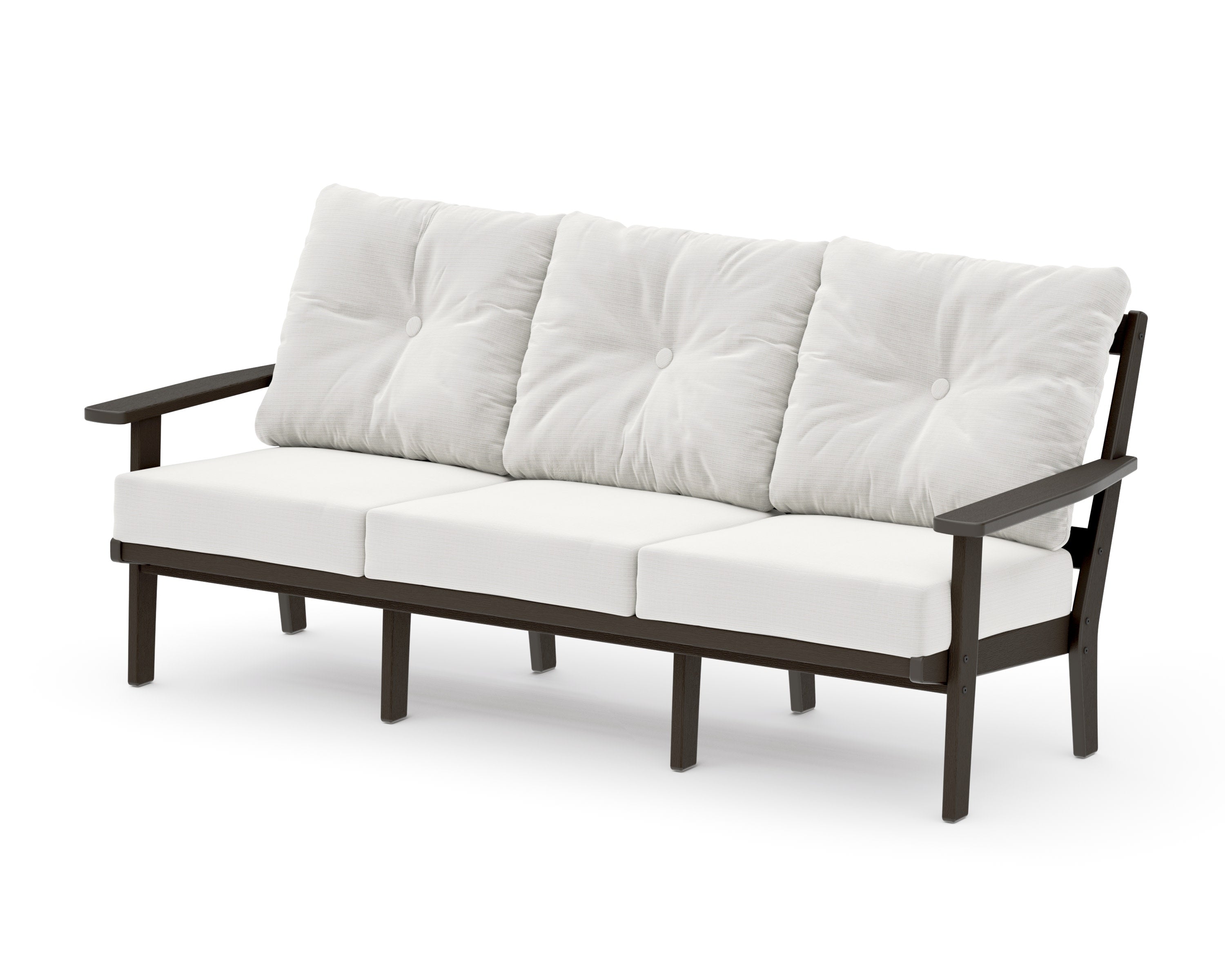 Oxford Deep Seating Sofa in Vintage Coffee / Natural Linen