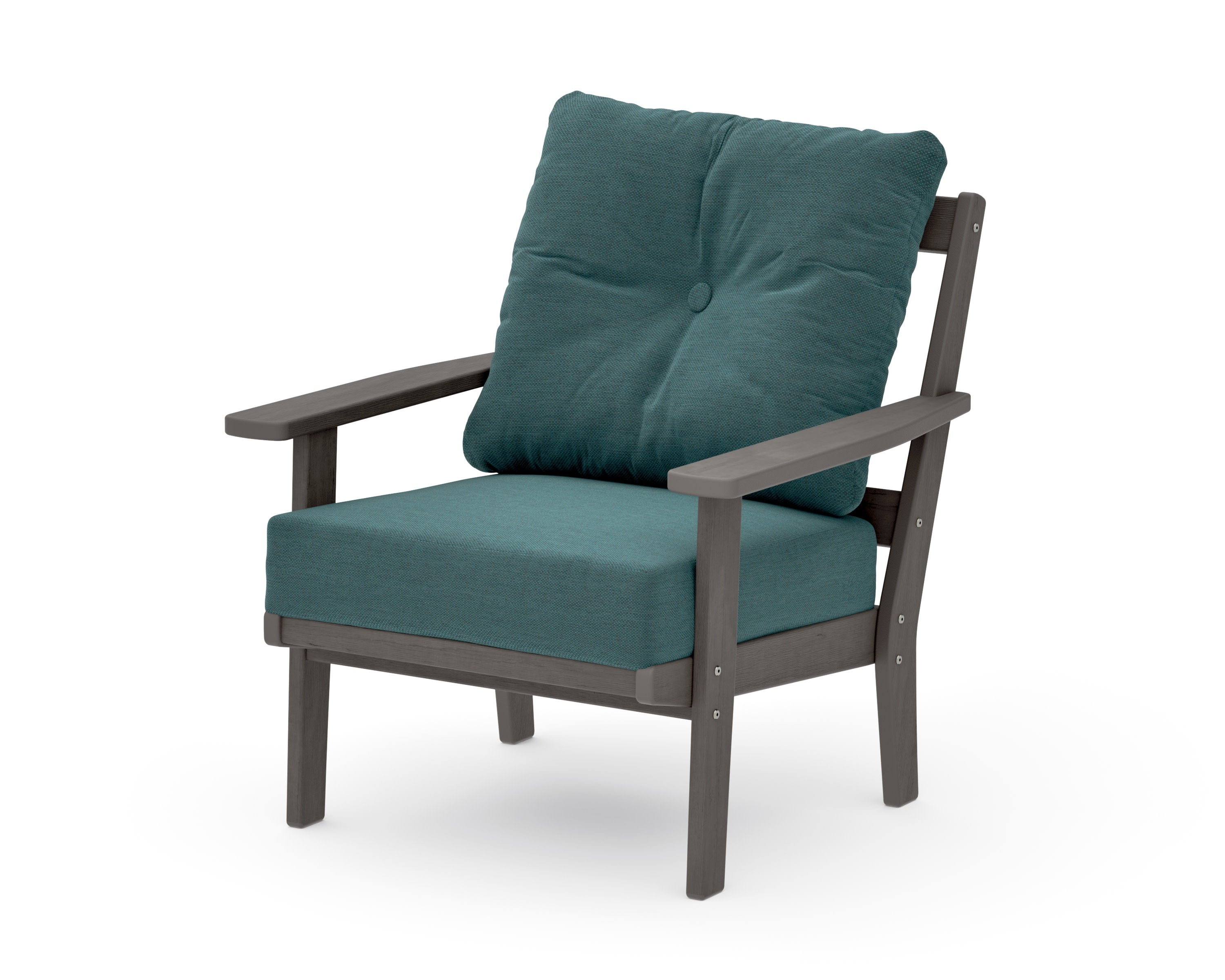 Oxford Deep Seating Chair in Driftwood / Ocean Teal