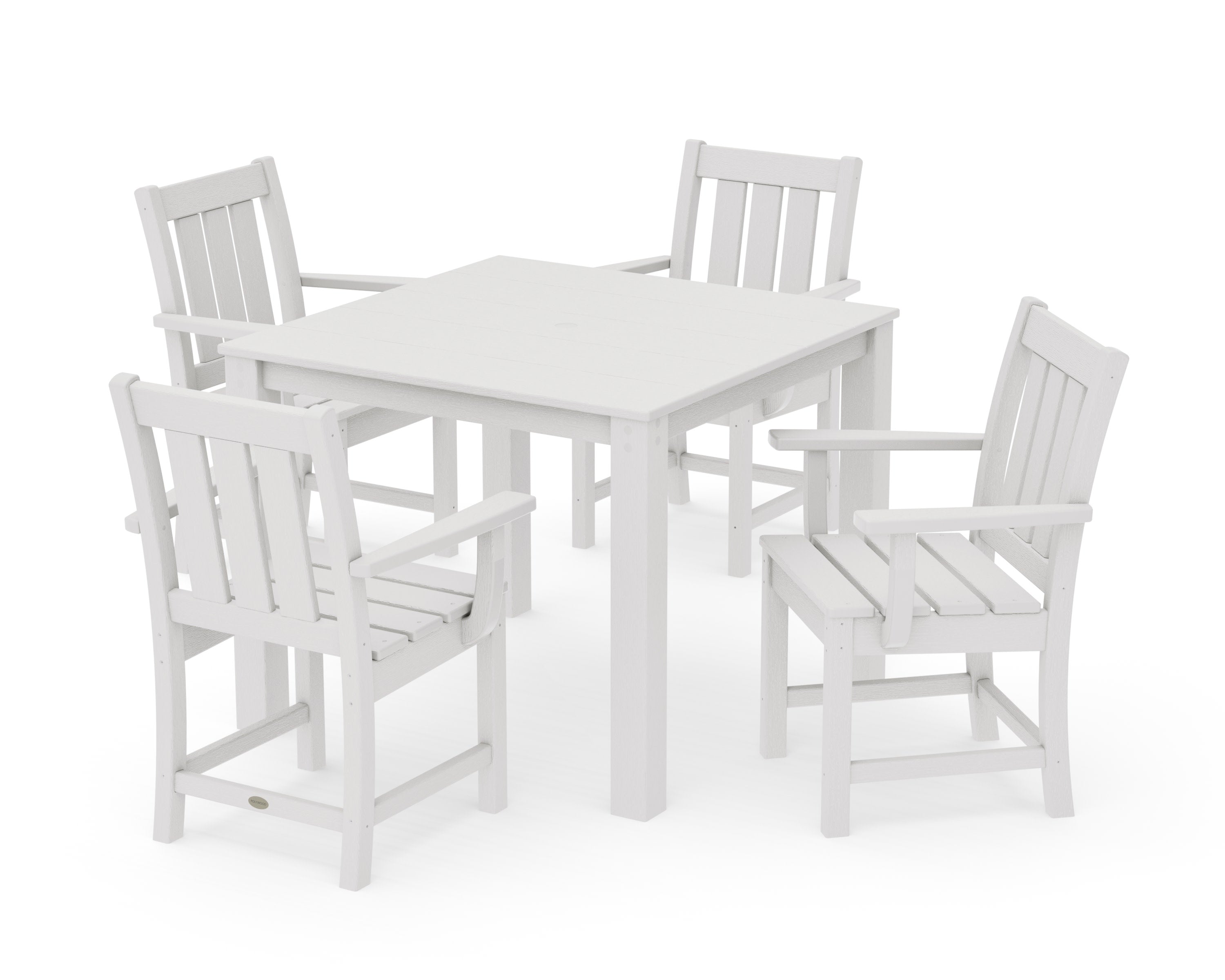 Oxford 5-Piece Parsons Dining Set in Vintage White