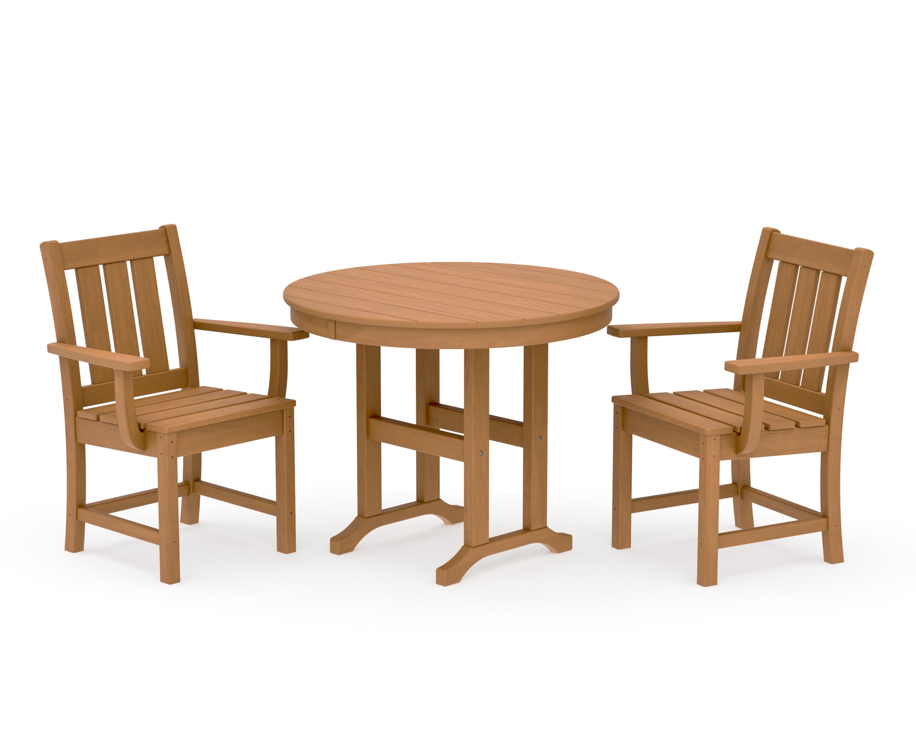 Oxford 3-Piece Farmhouse Dining Set in Natural
