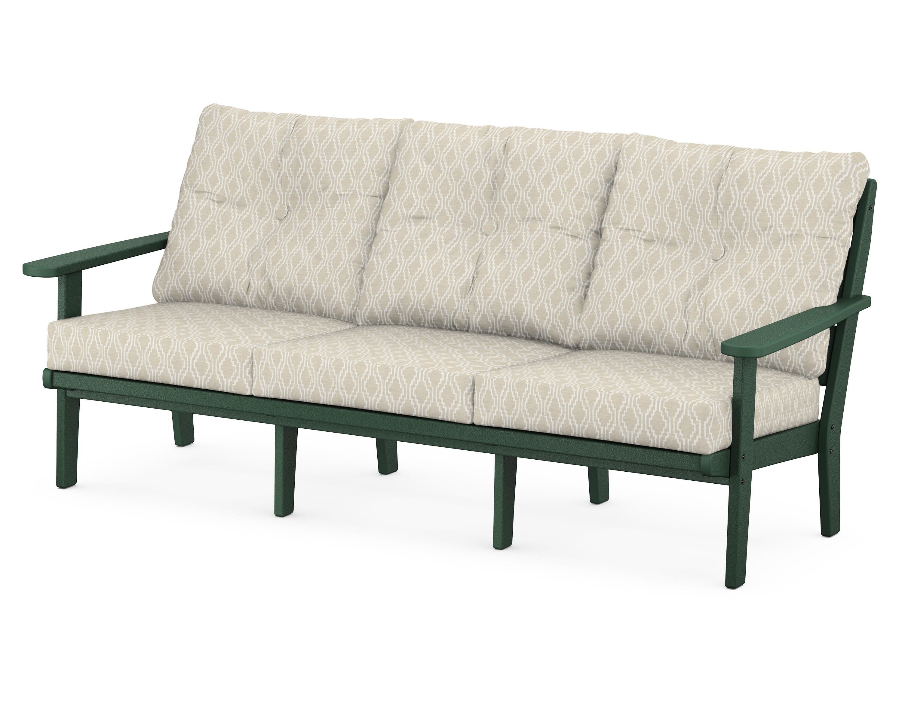 Lakeside Deep Seating Sofa in Green / Solve Linen