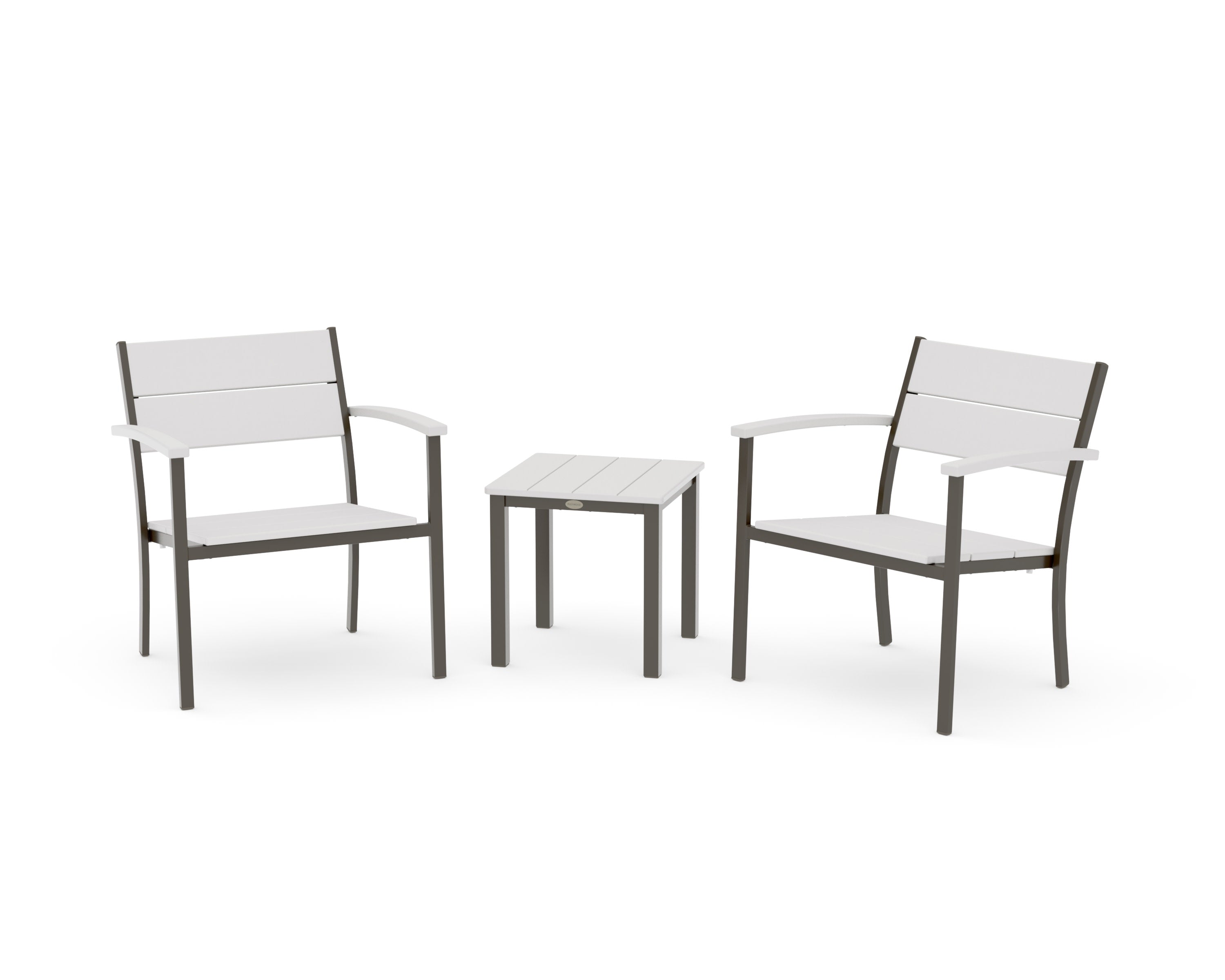 Main Street 3-Piece Lounge Chair Set in Bronze / Vintage White