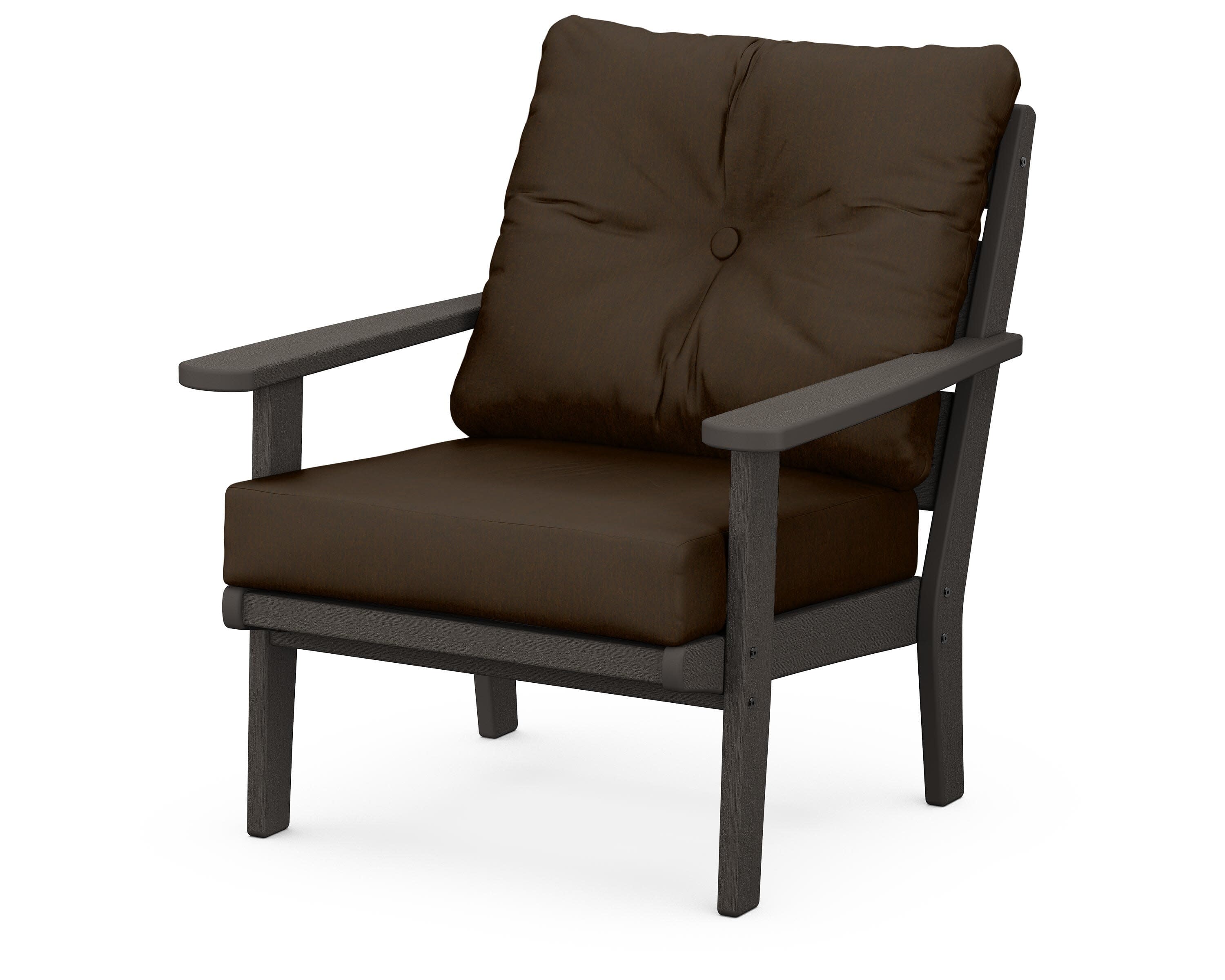 Lakeside Deep Seating Chair in Vintage Coffee / Canvas Java