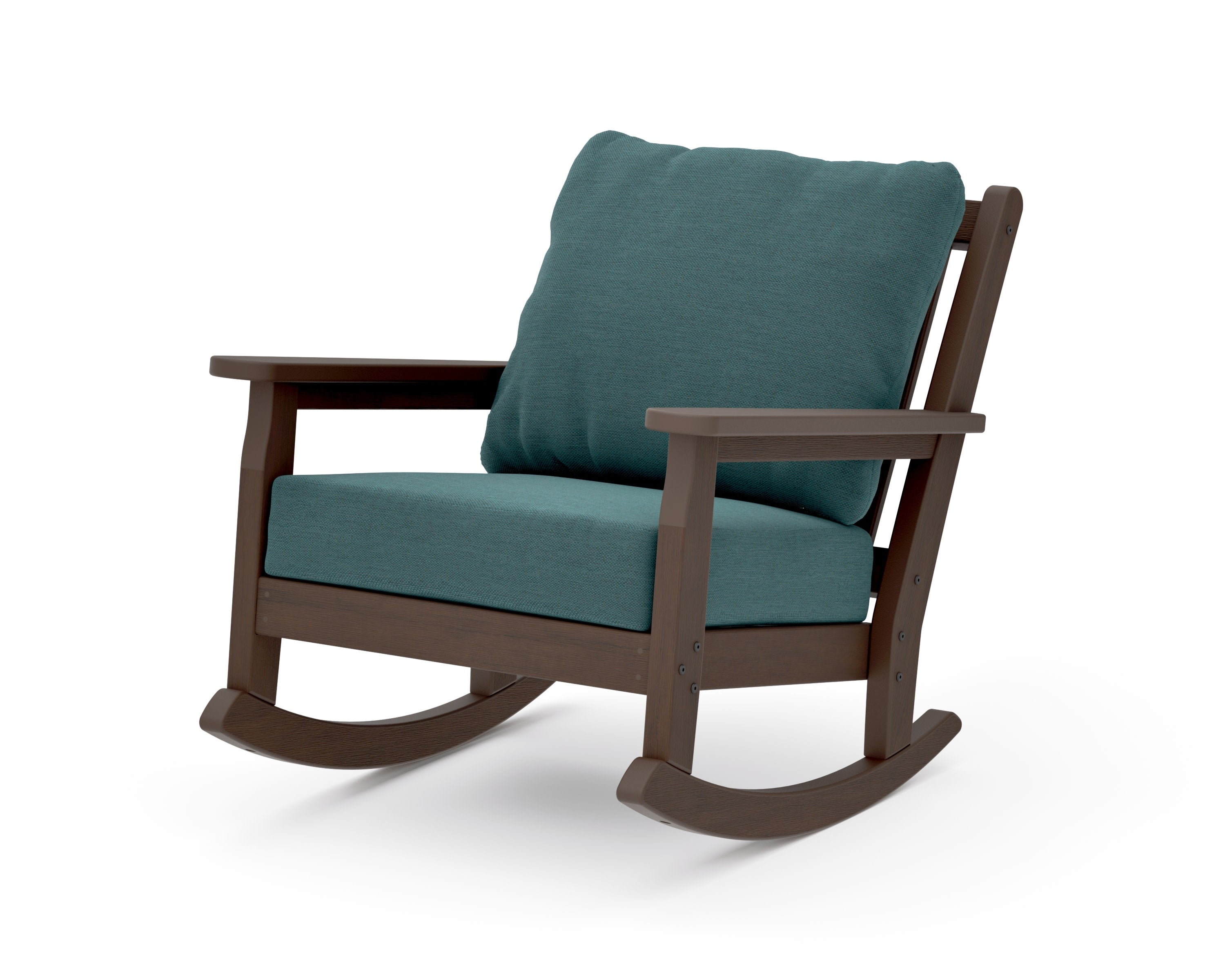 Chippendale Deep Seating Rocking Chair in Kona / Ocean Teal