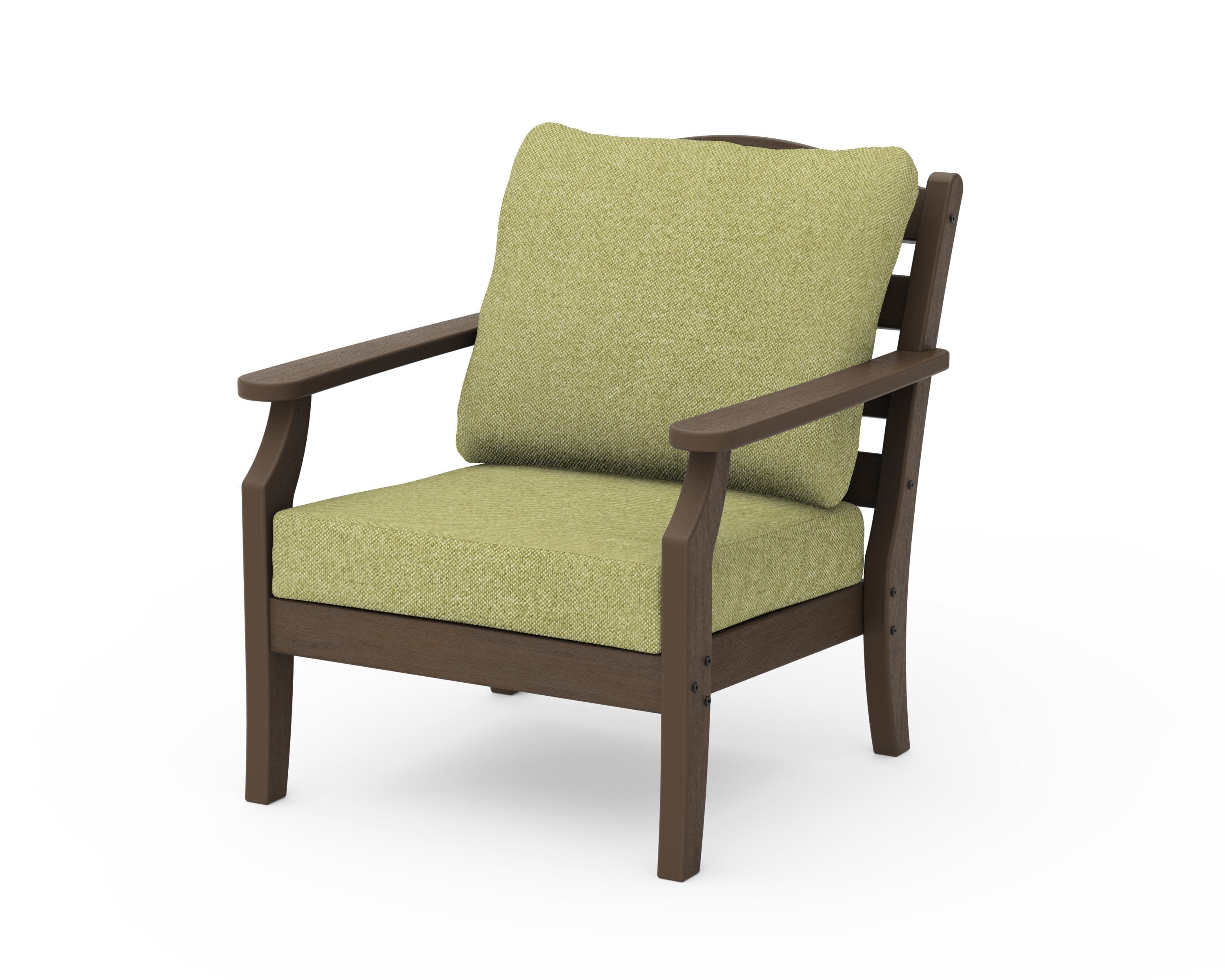 Savannah Deep Seating Chair in Kona / Chartreuse Boucle