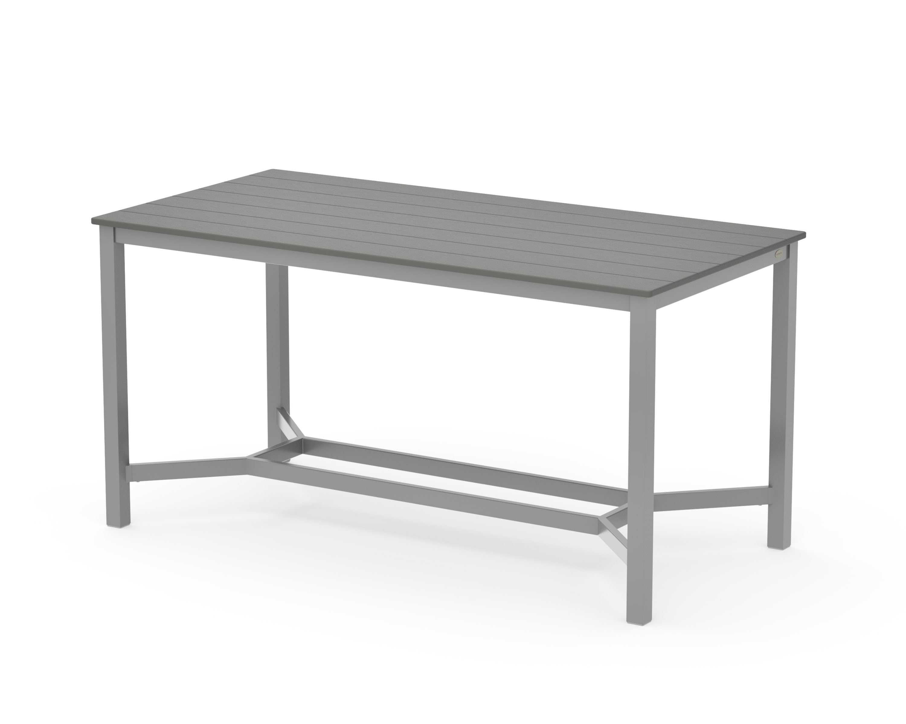 Main Street 36 x 72 Counter Table in Silver / Slate Grey