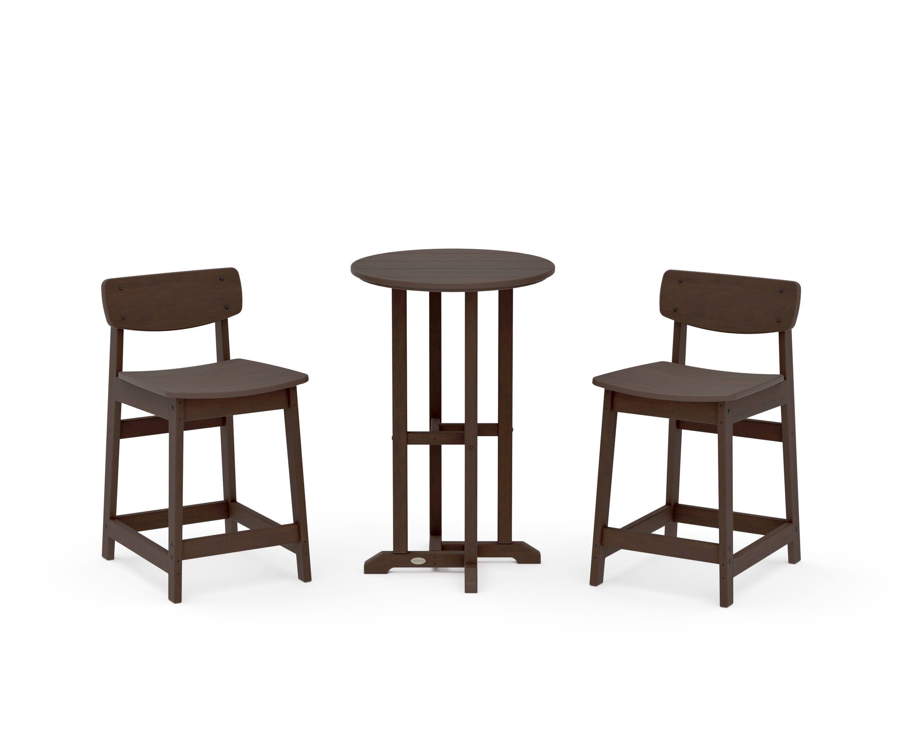 Modern Studio Urban Lowback 3-Piece Bistro Counter Set in Kona