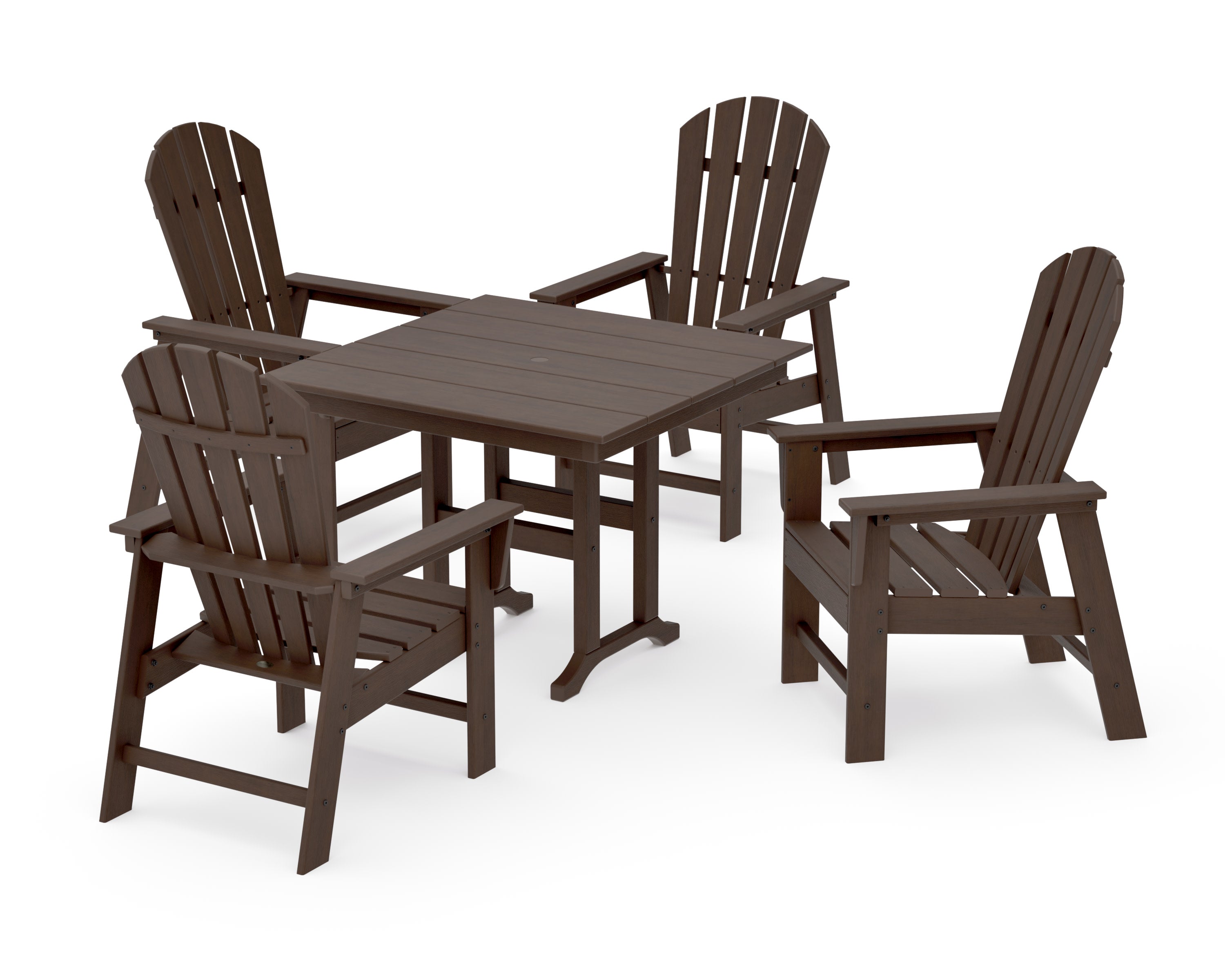 South Beach 5-Piece Farmhouse Dining Set in Kona