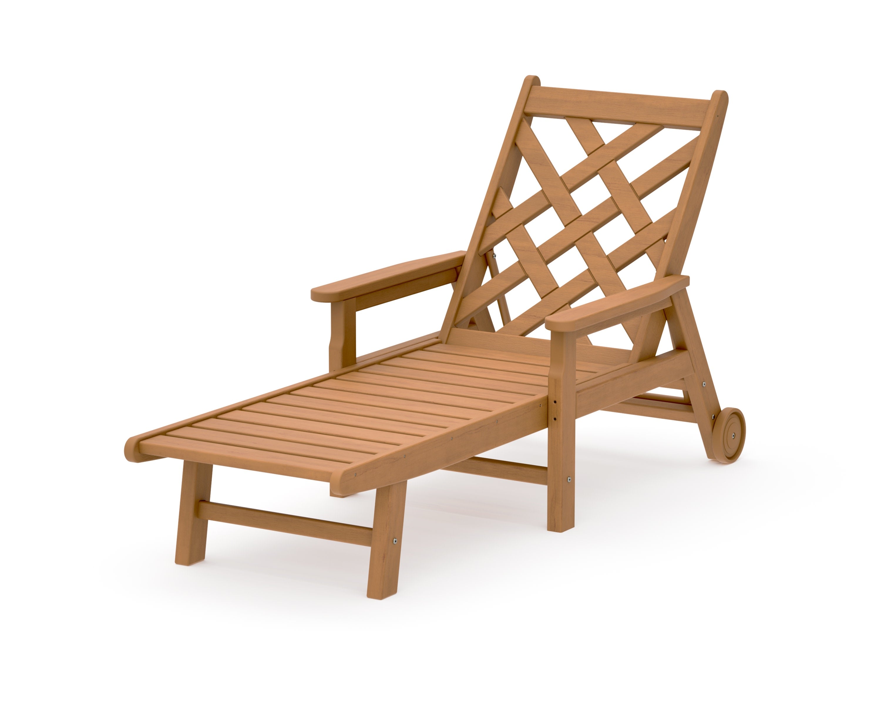 Wovendale Chaise with Arms and Wheels in Natural