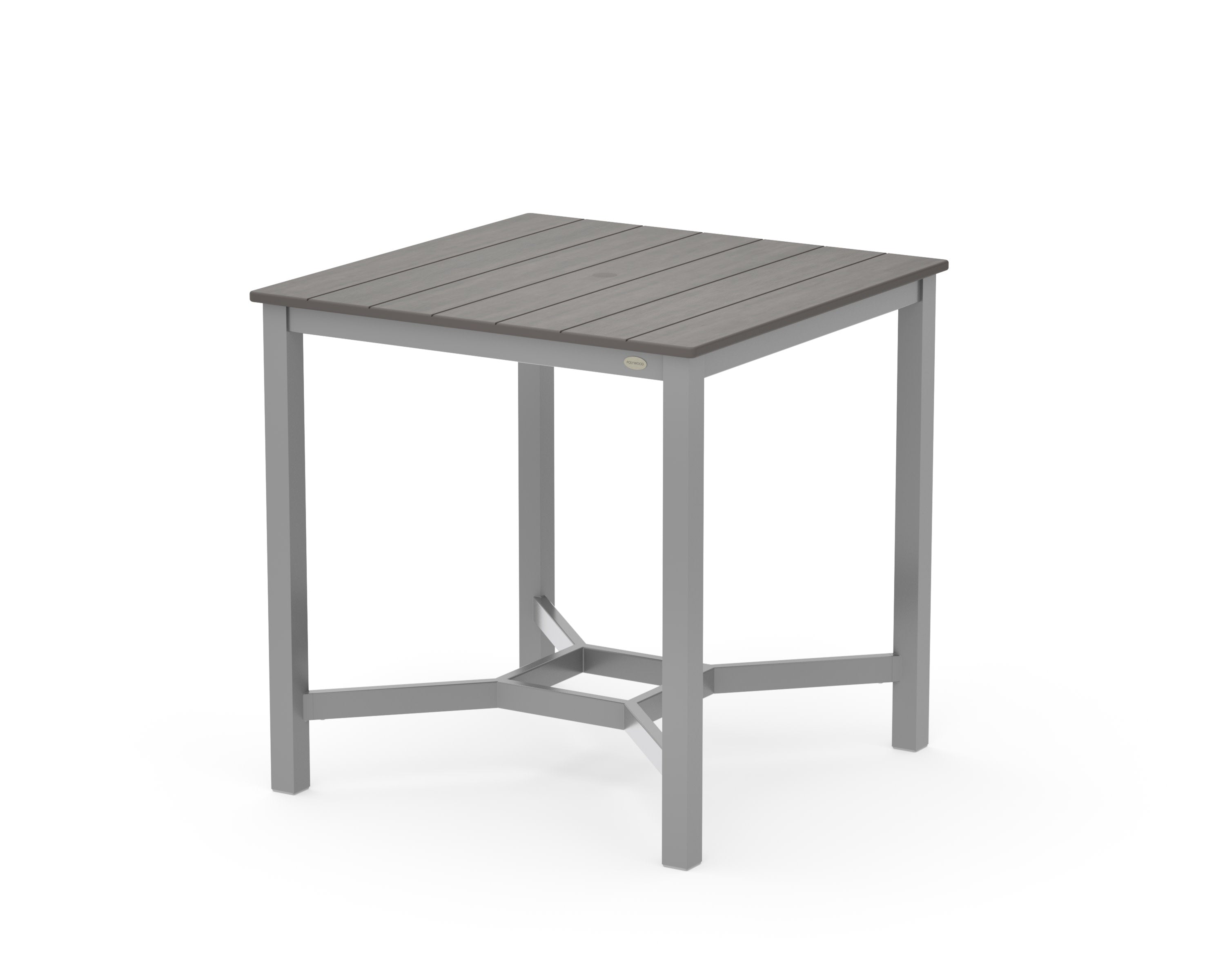 Main Street 36 x 36 Counter Table in Silver / Driftwood