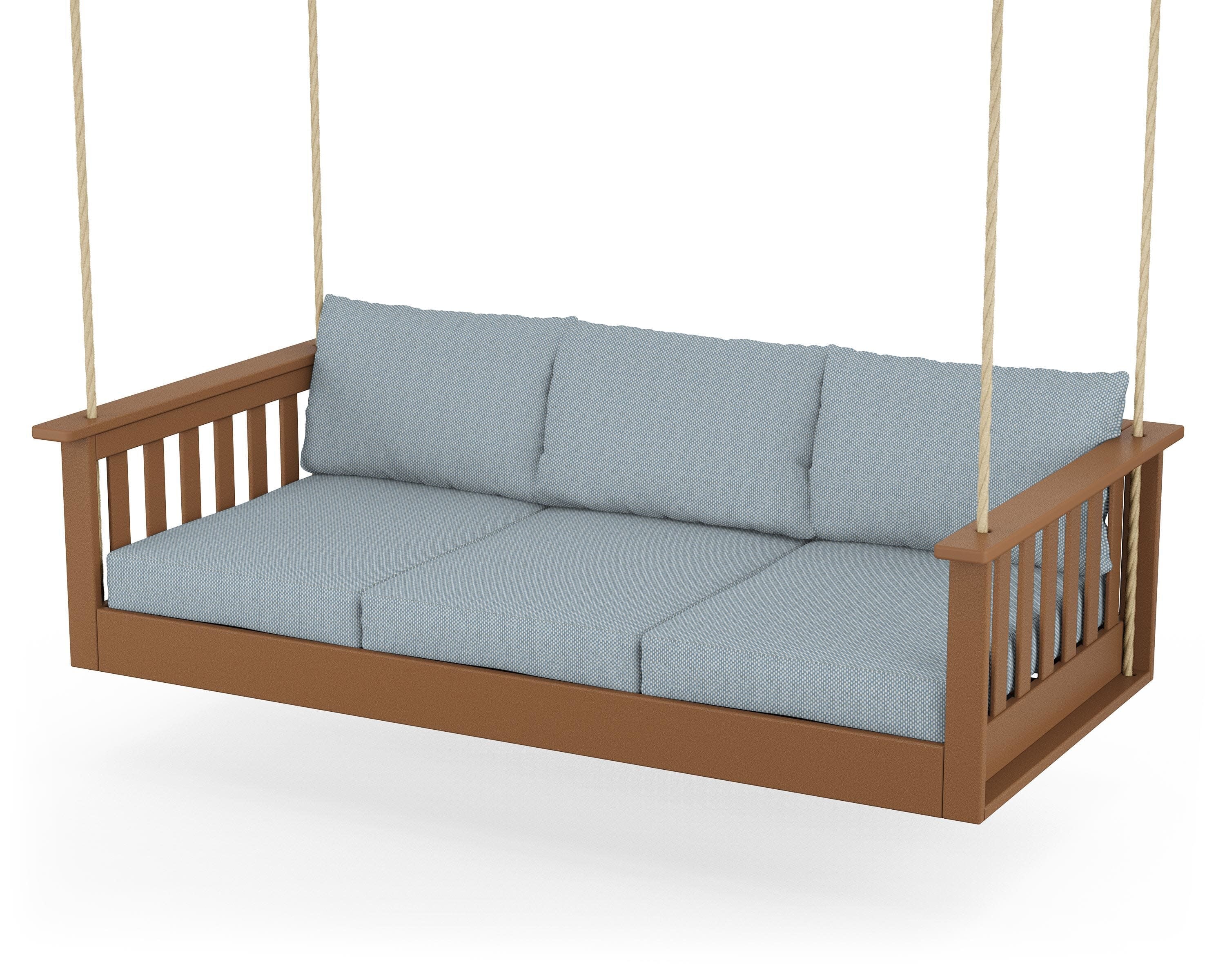 Vineyard Daybed Swing in Teak / Exhale Sky