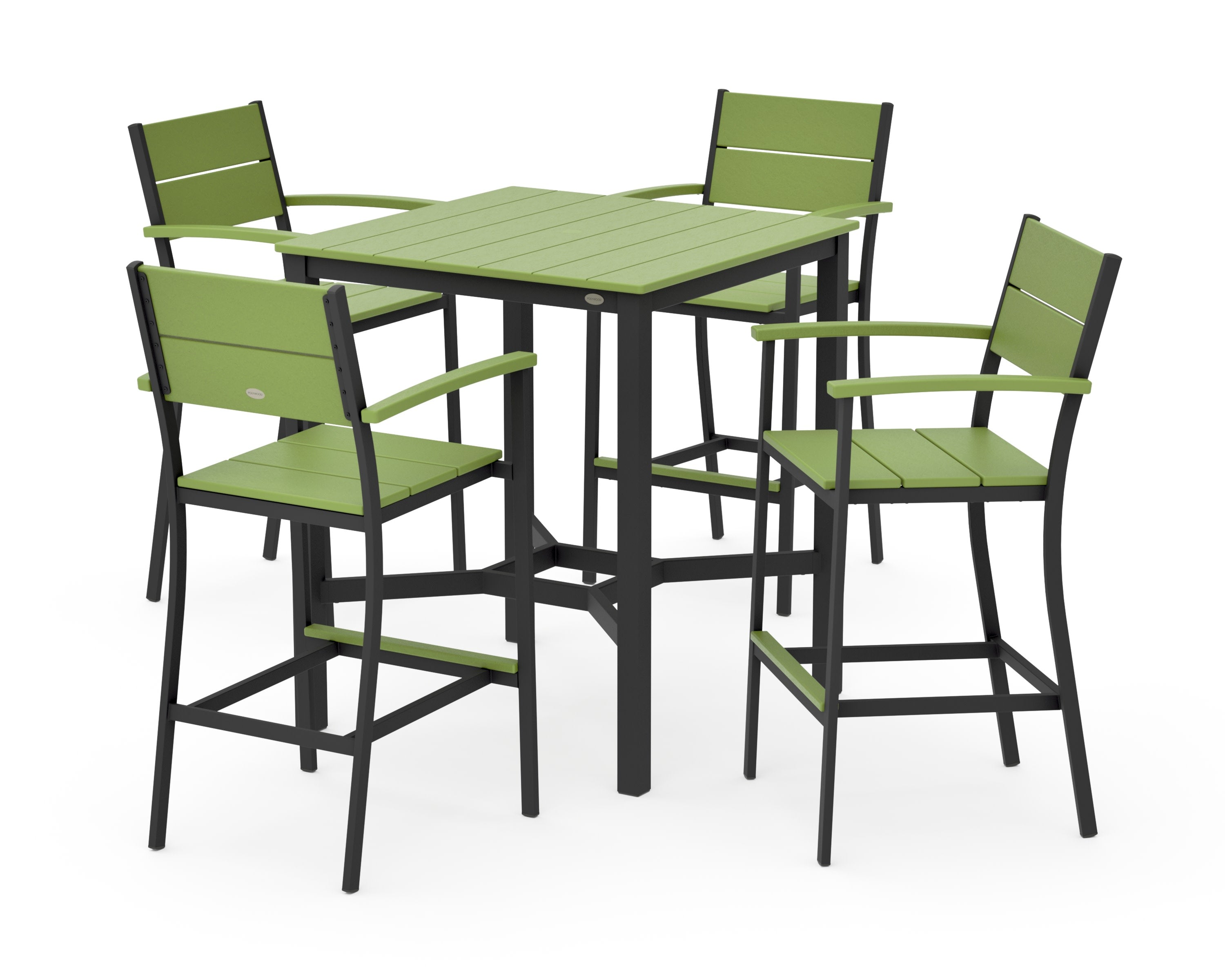 Main Street 5-Piece Bar Set in Black / Lime